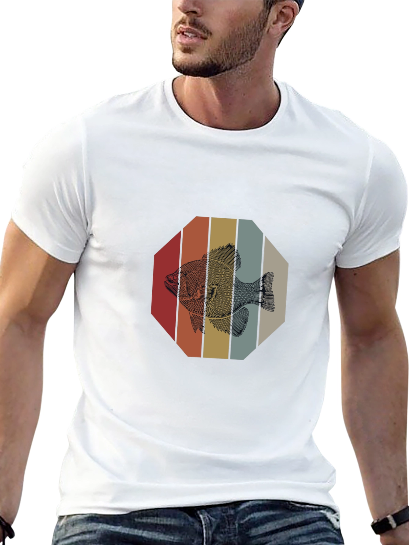 Retro Fish Graphic T-Shirt