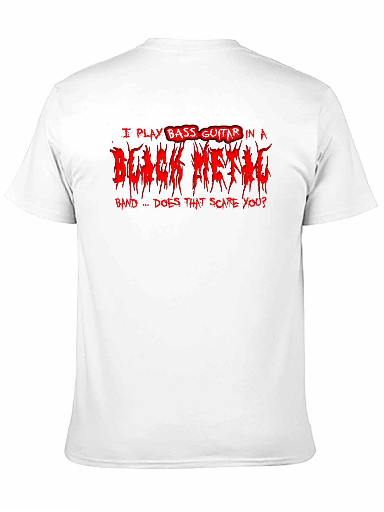 Black Metal Bass Guitarist Graphic T-Shirt