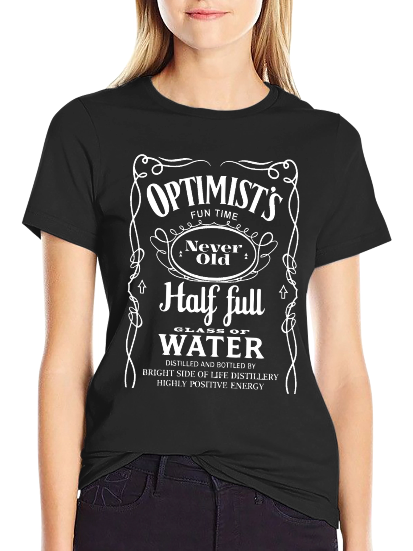 Optimists Half Full Water Glass T-Shirt