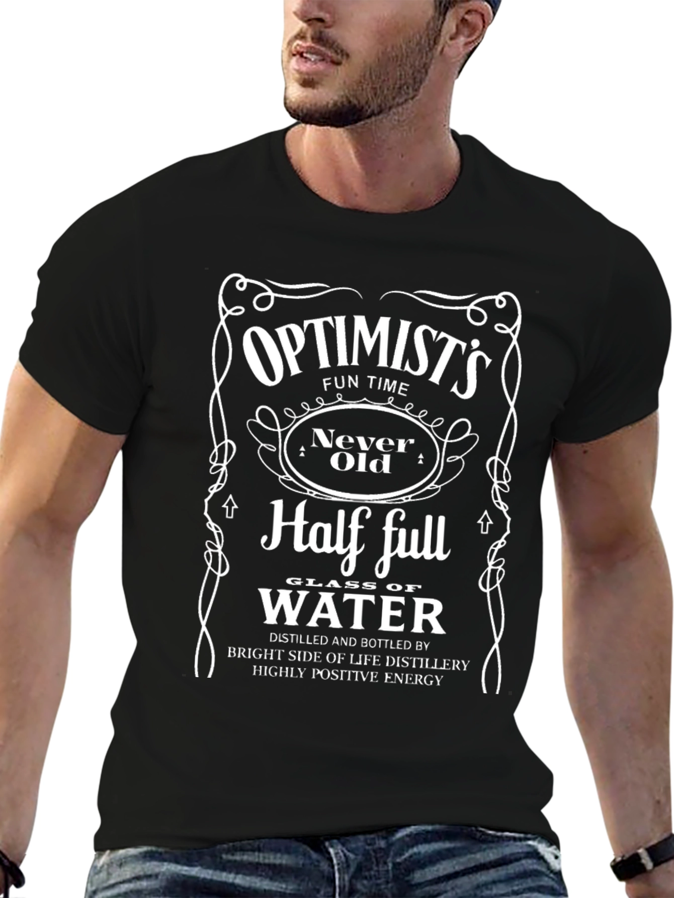 Optimists Half Full Water Glass T-Shirt