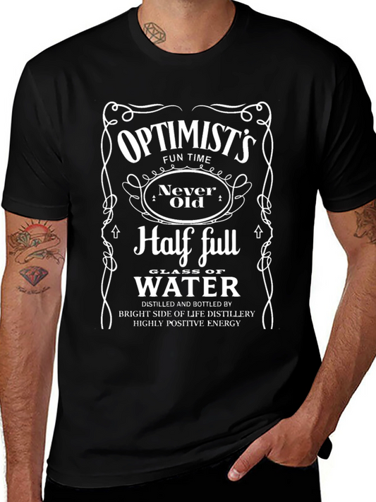 Optimists Half Full Water Glass T-Shirt