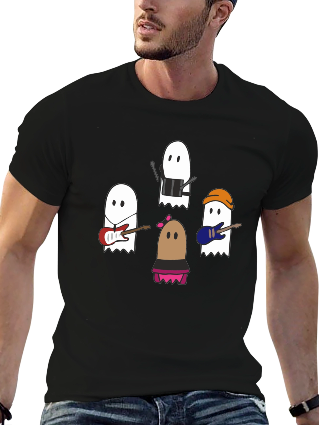 Ghost Band T-Shirt - Spooky Season Style