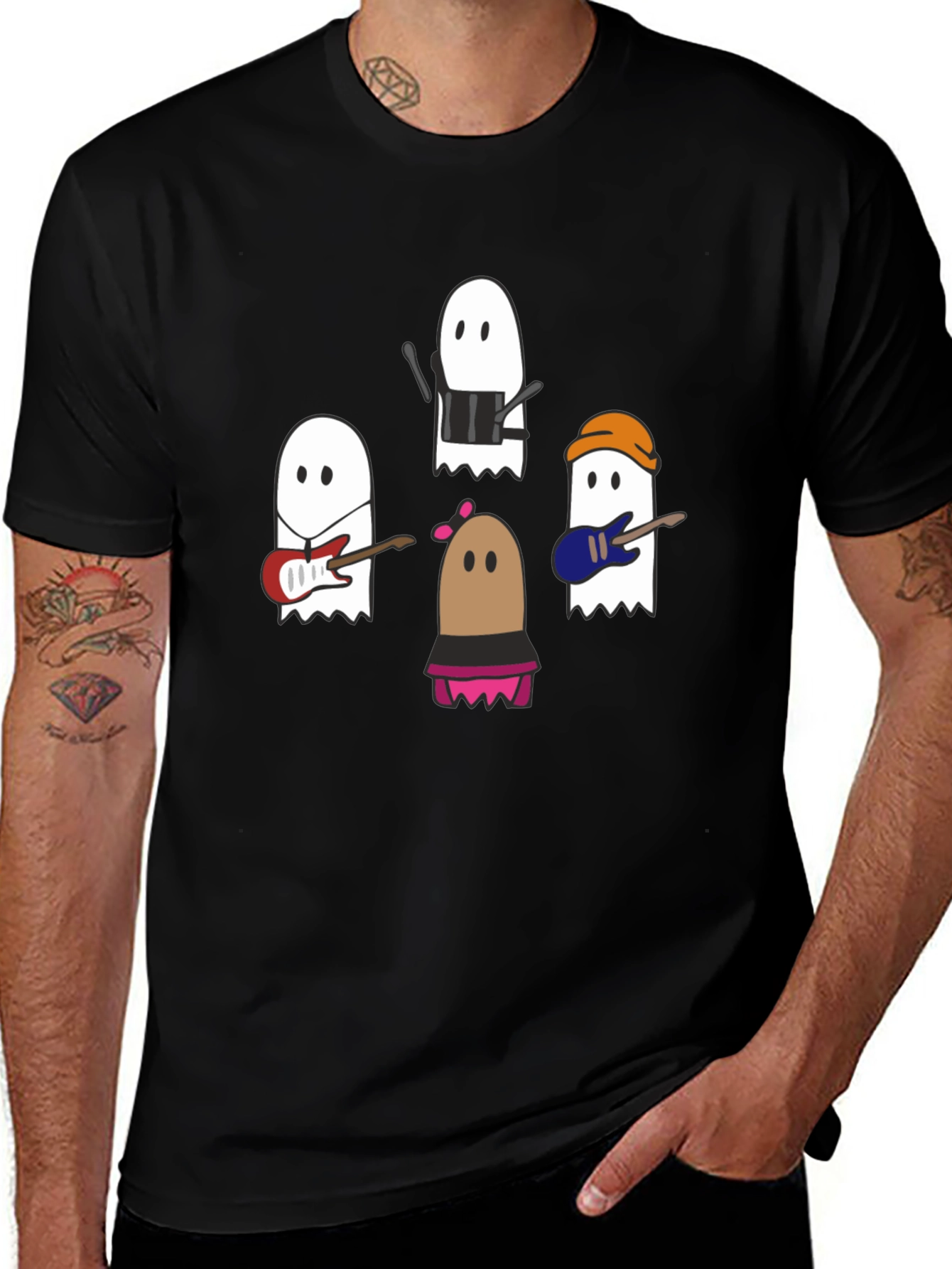 Ghost Band T-Shirt - Spooky Season Style