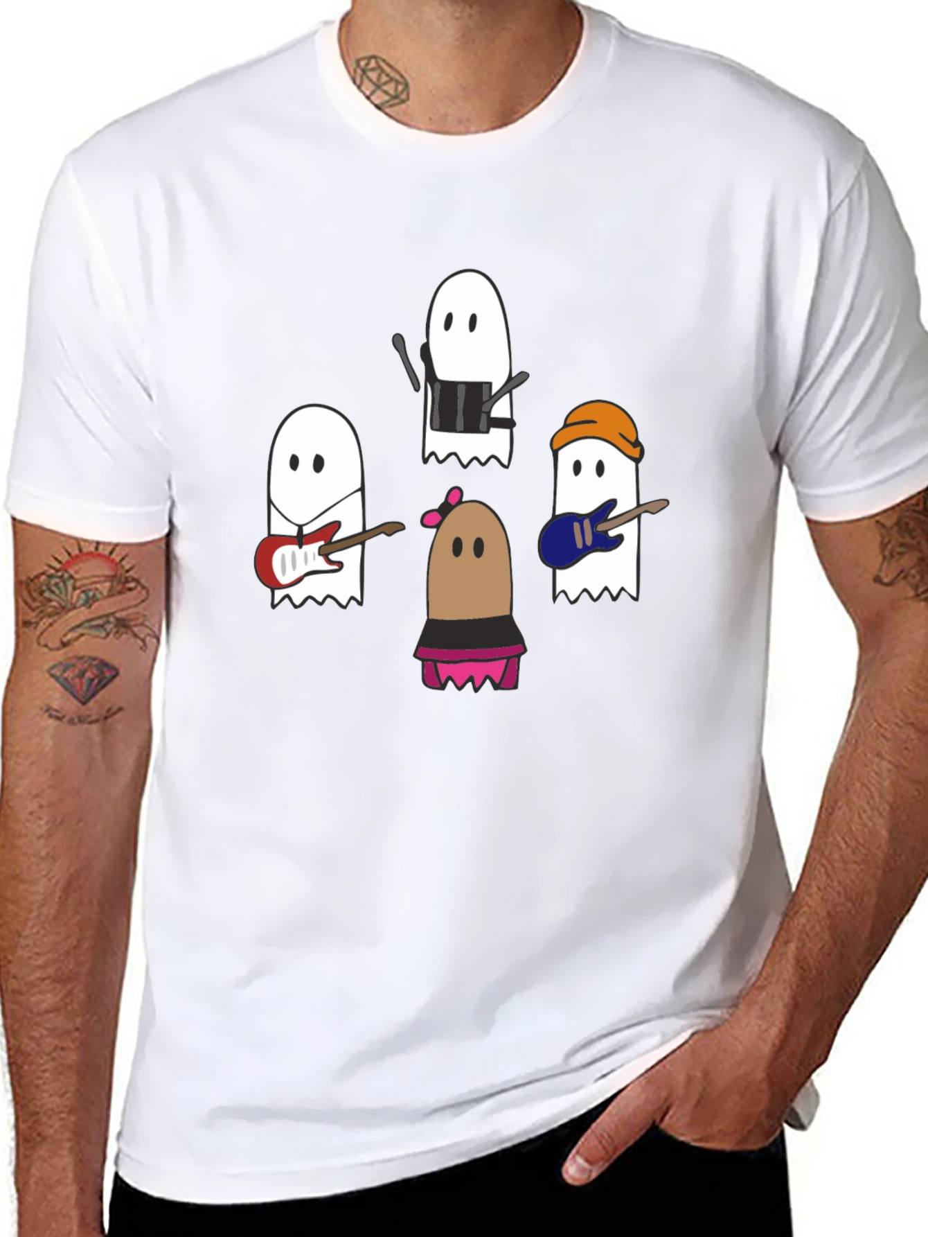 Ghost Band T-Shirt - Spooky Season Style