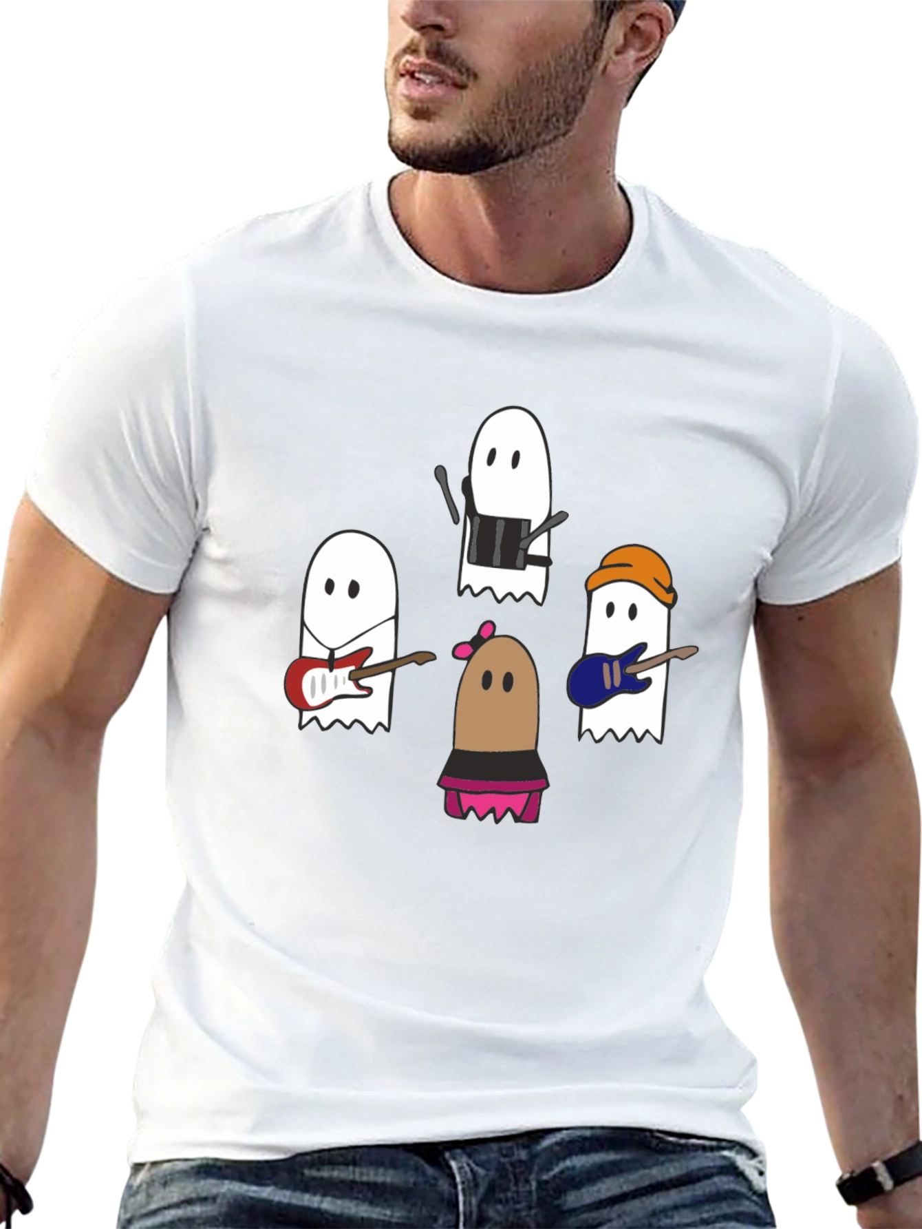 Ghost Band T-Shirt - Spooky Season Style