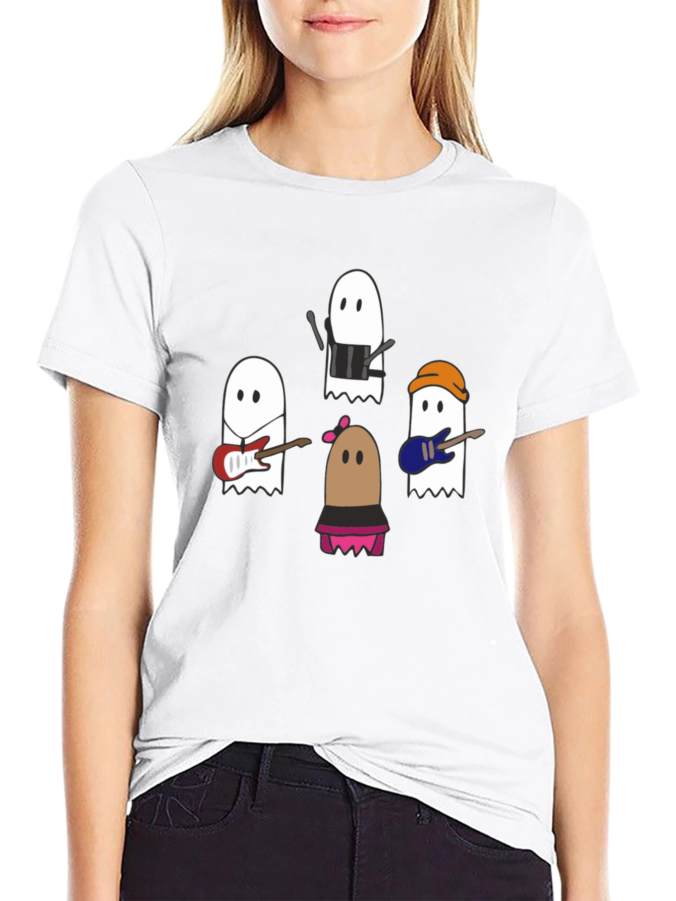 Ghost Band T-Shirt - Spooky Season Style