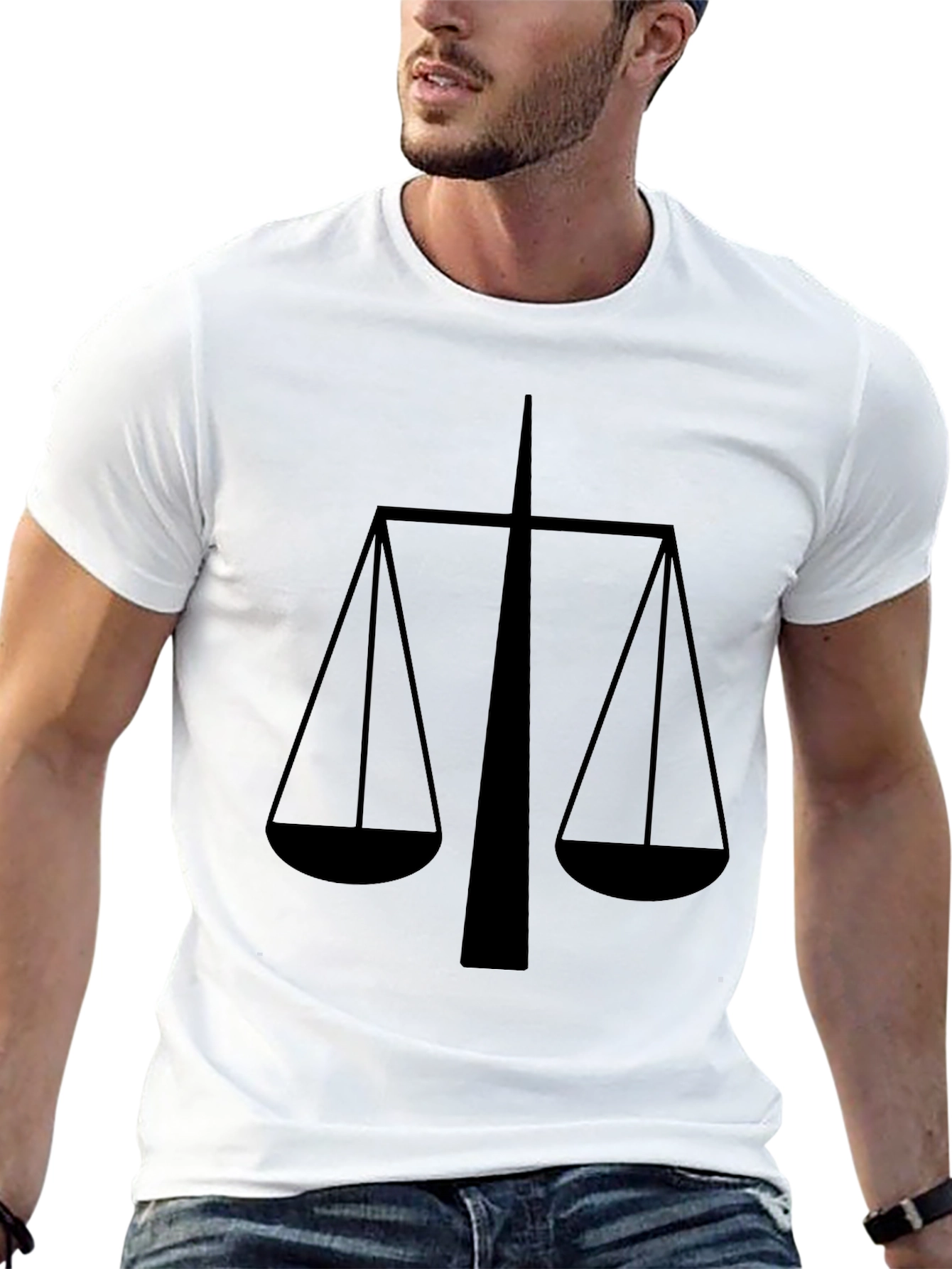 Scales of Justice Graphic Tee - Black