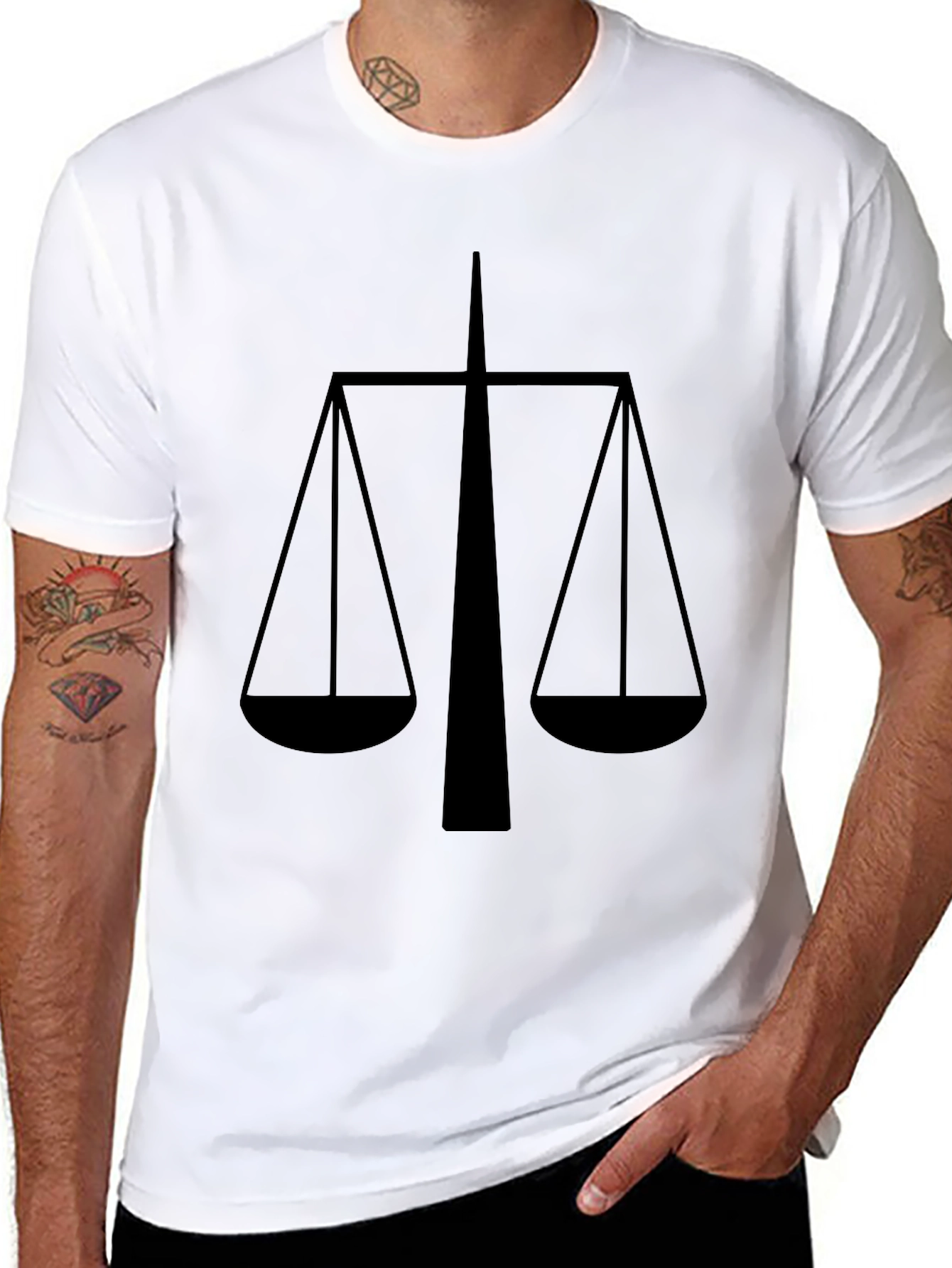 Scales of Justice Graphic Tee - Black