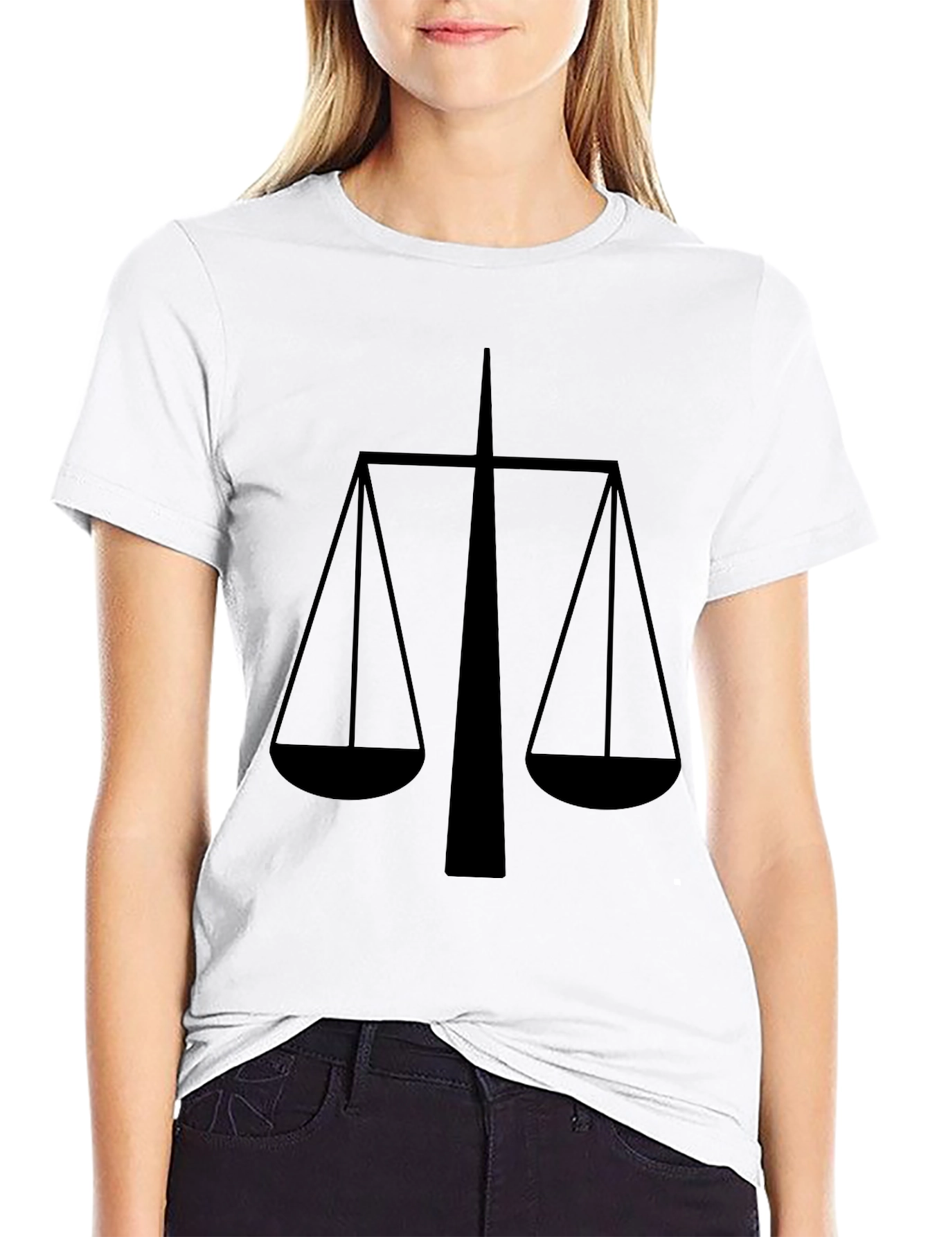 Scales of Justice Graphic Tee - Black