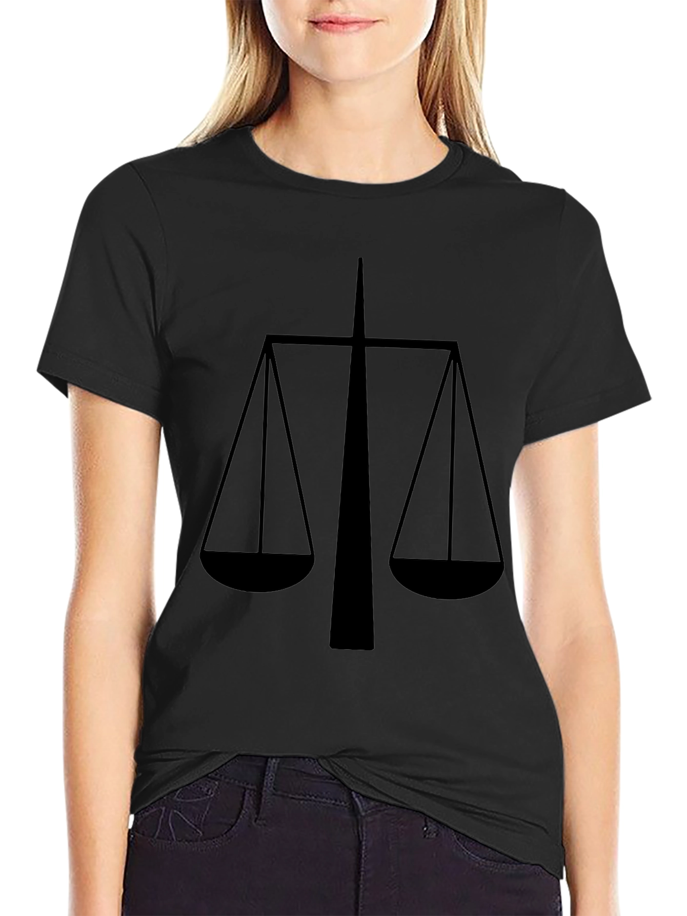 Scales of Justice Graphic Tee - Black