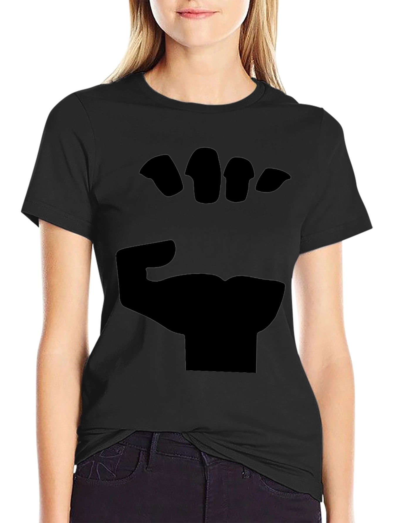 Black Fist Graphic Tee - Bold Statement Shirt
