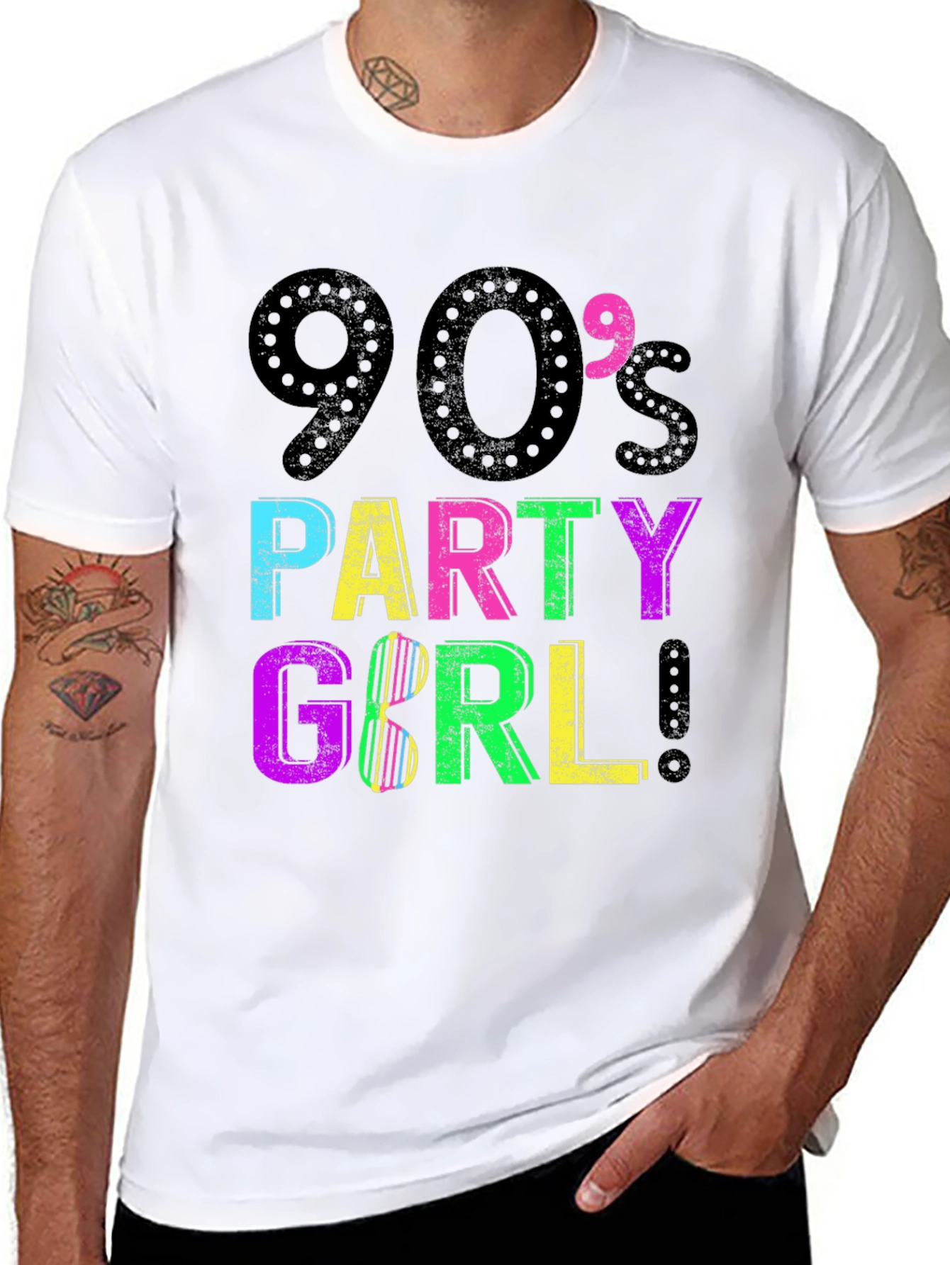 90s Party Girl Graphic Tee - Retro Style!