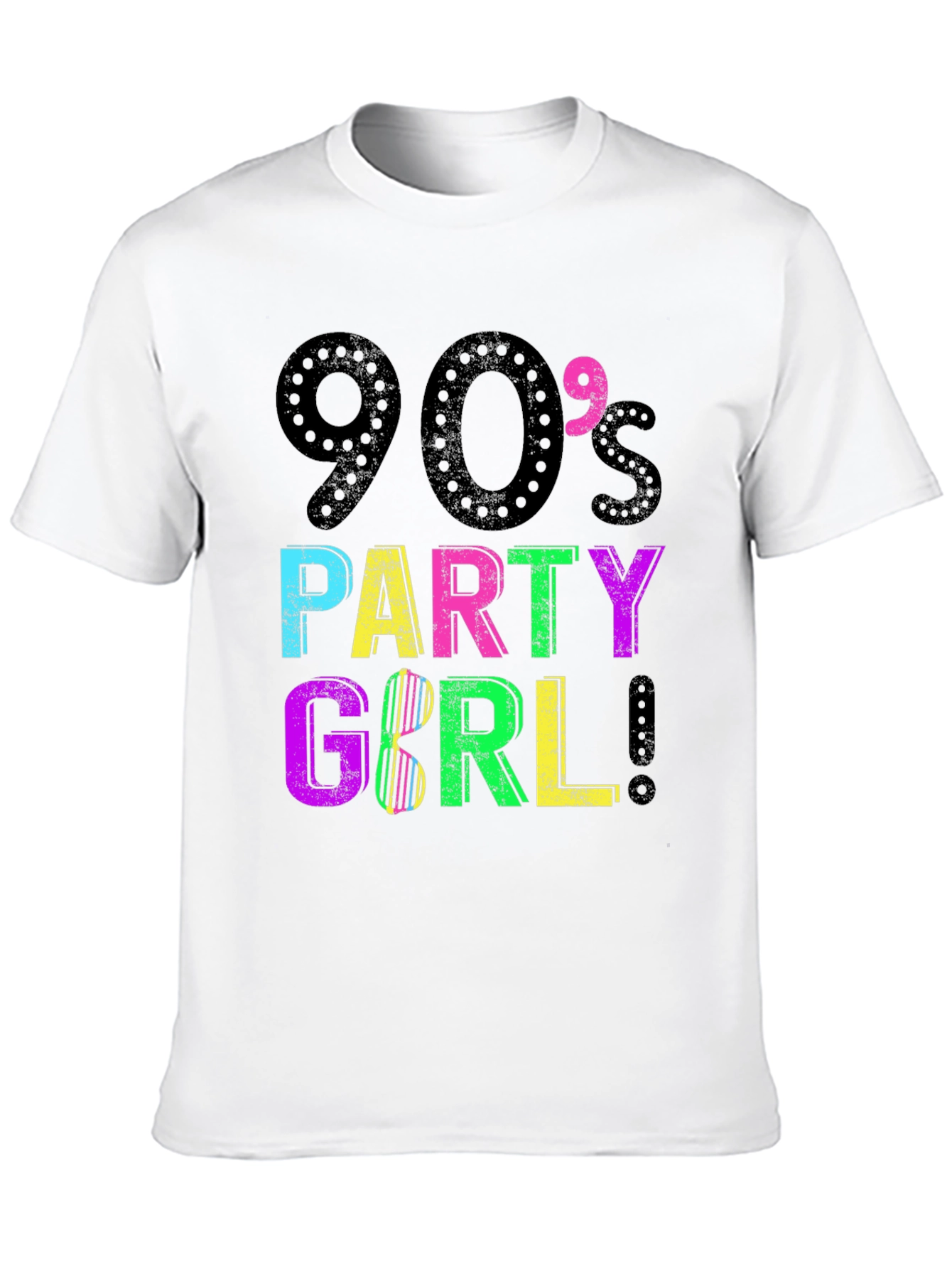 90s Party Girl Graphic Tee - Retro Style!