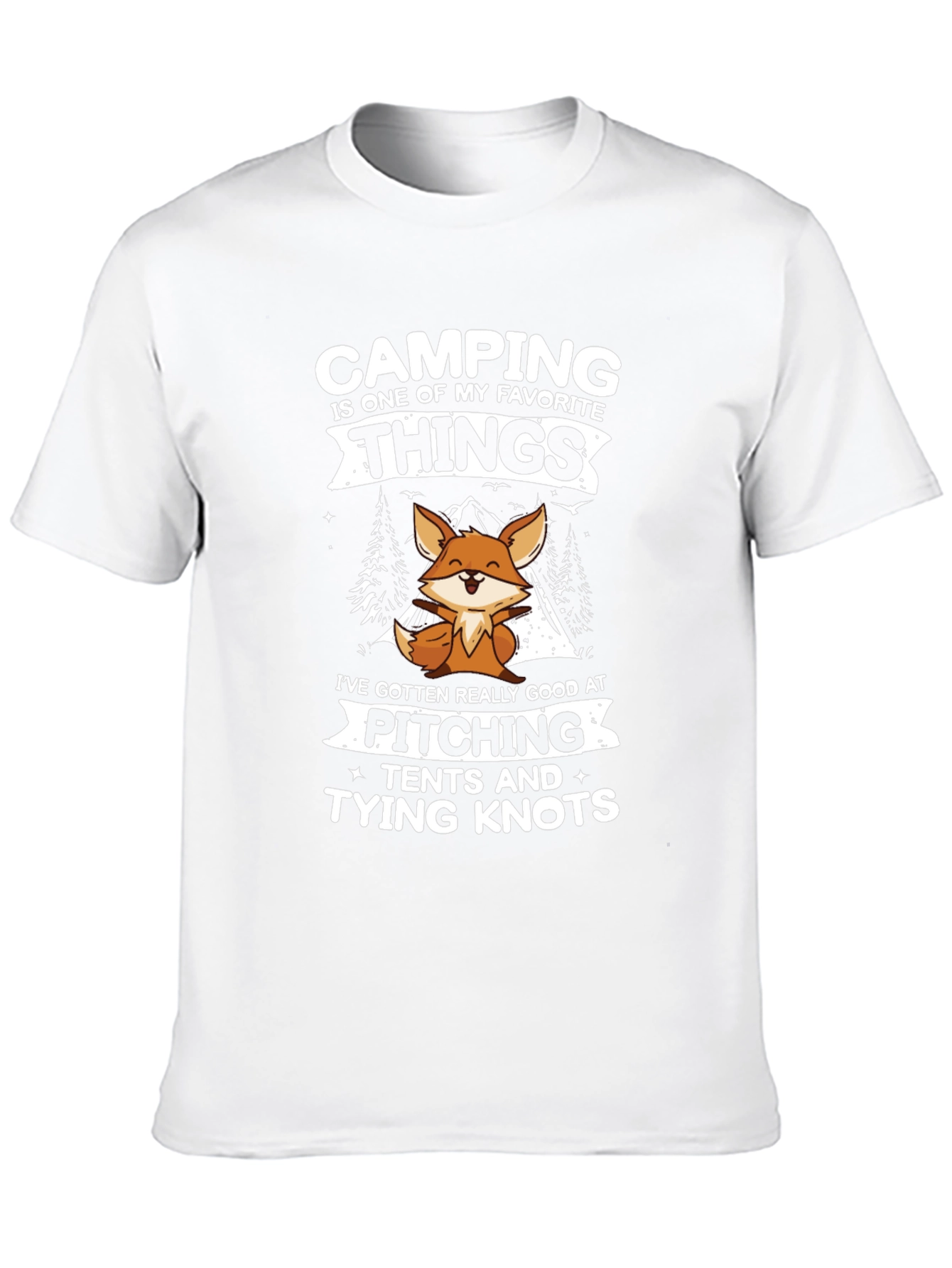 Camping Fox T-Shirt Pitching Tents & Tying Knots