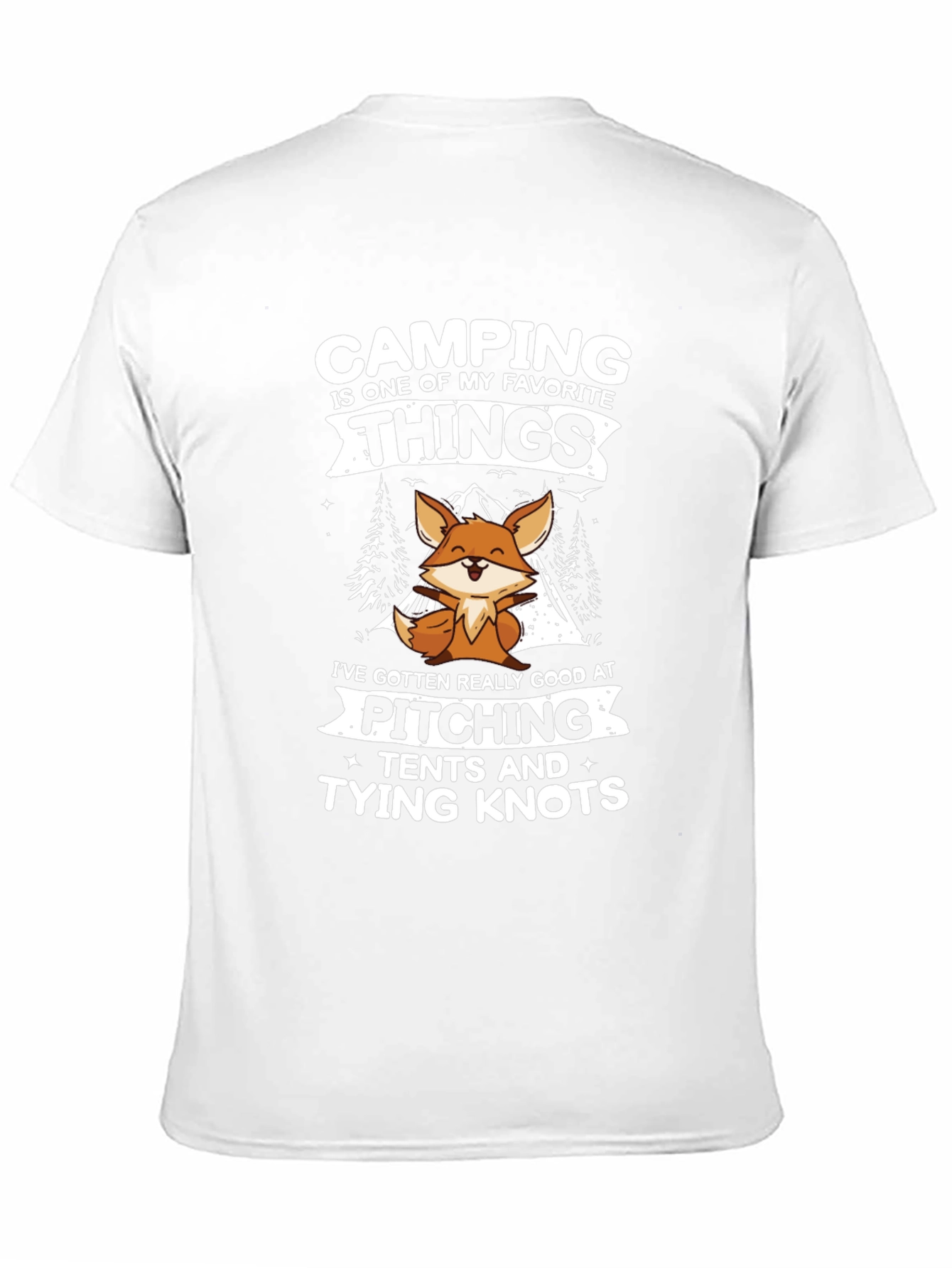 Camping Fox T-Shirt Pitching Tents & Tying Knots