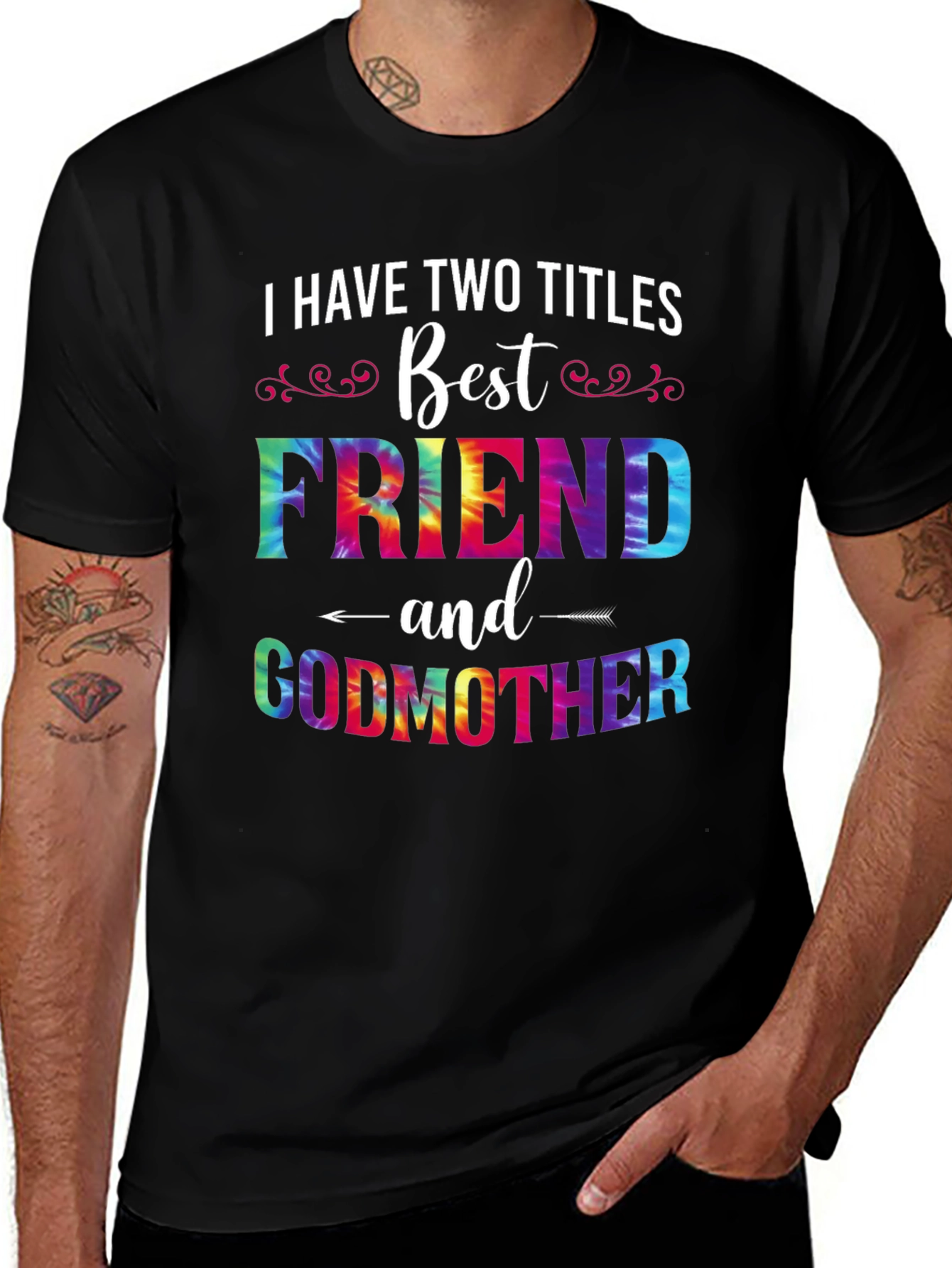 Best Friend Godmother Tie-Dye Graphic T-Shirt