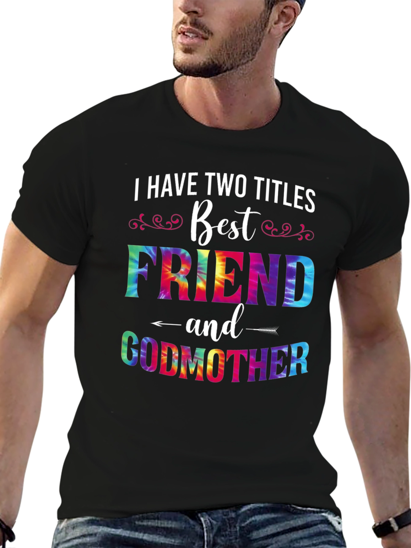 Best Friend Godmother Tie-Dye Graphic T-Shirt