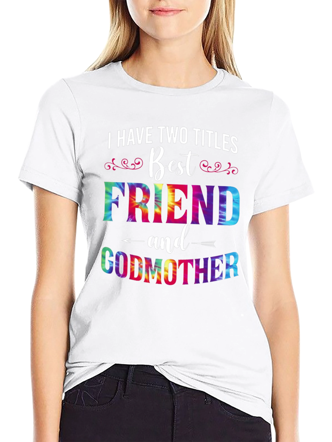 Best Friend Godmother Tie-Dye Graphic T-Shirt