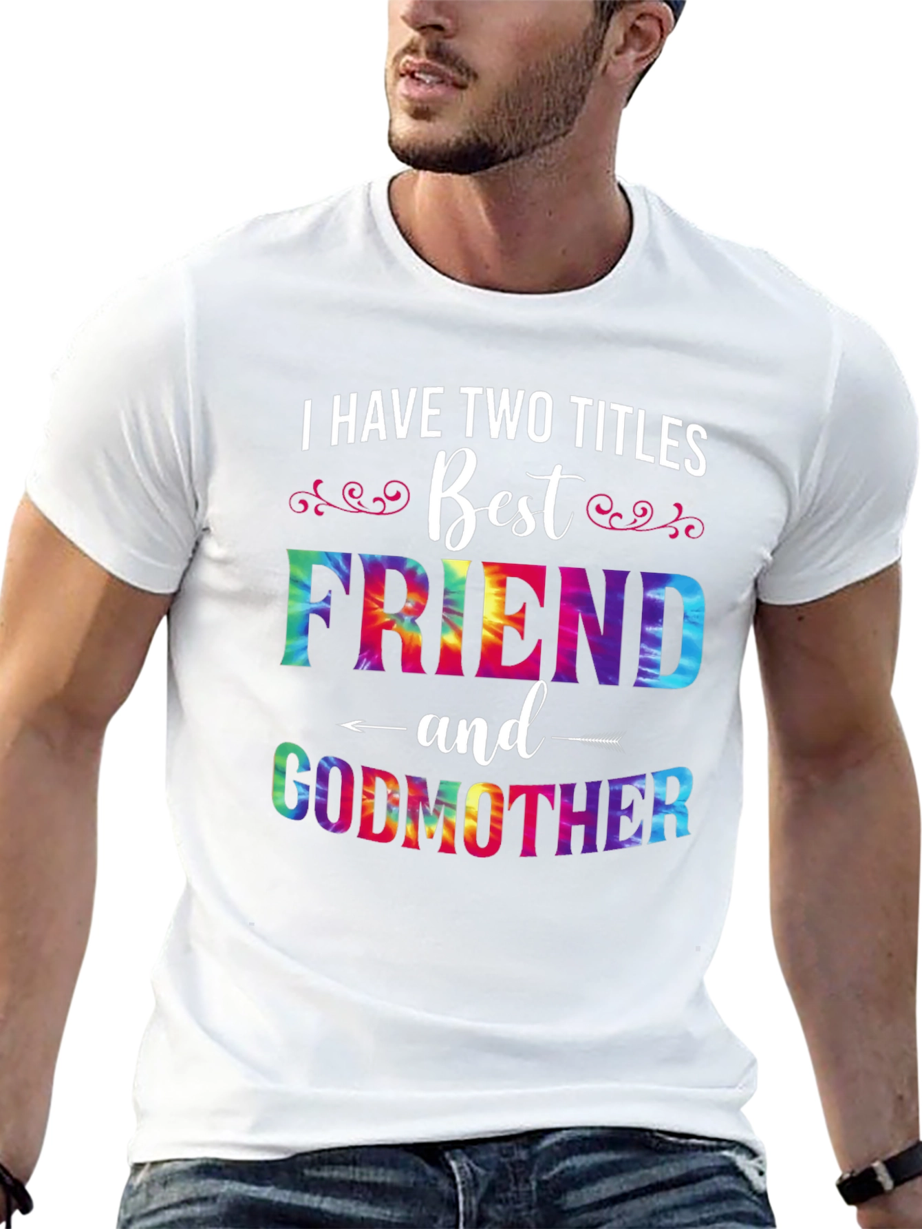 Best Friend Godmother Tie-Dye Graphic T-Shirt