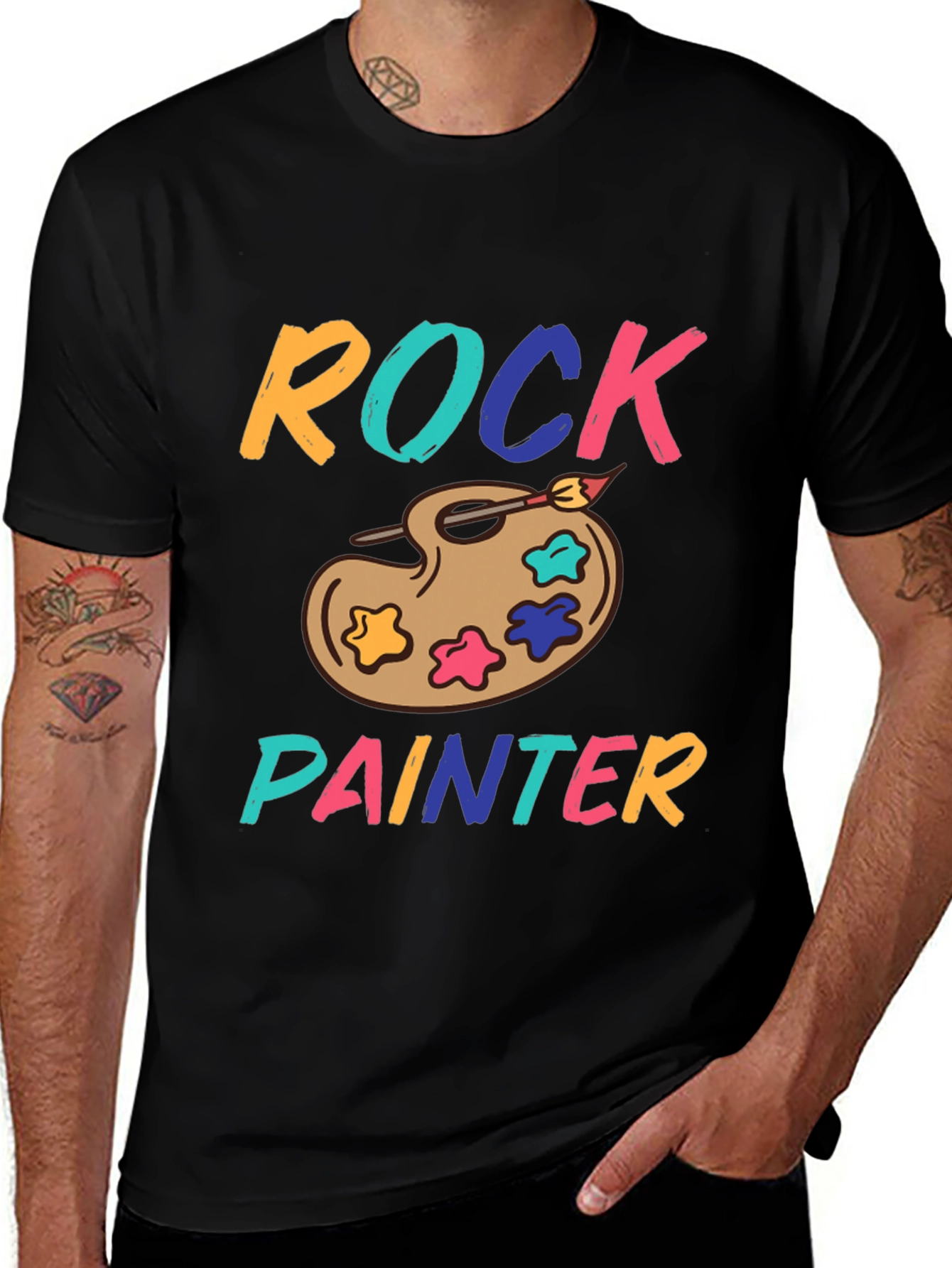 Rock Painter T-Shirt - Artistic Palette Design
