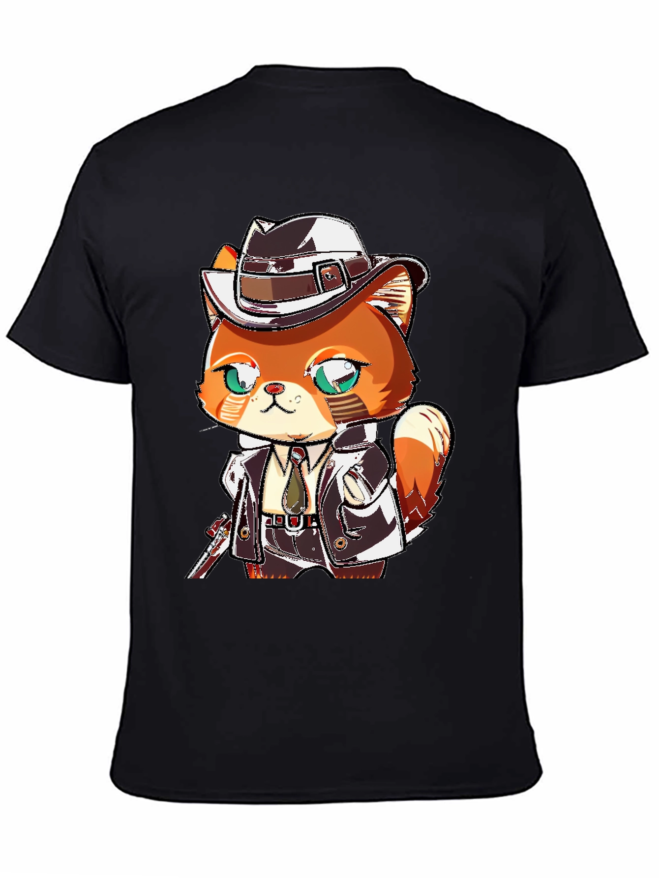 Cartoon Cat Gangster Graphic Tee