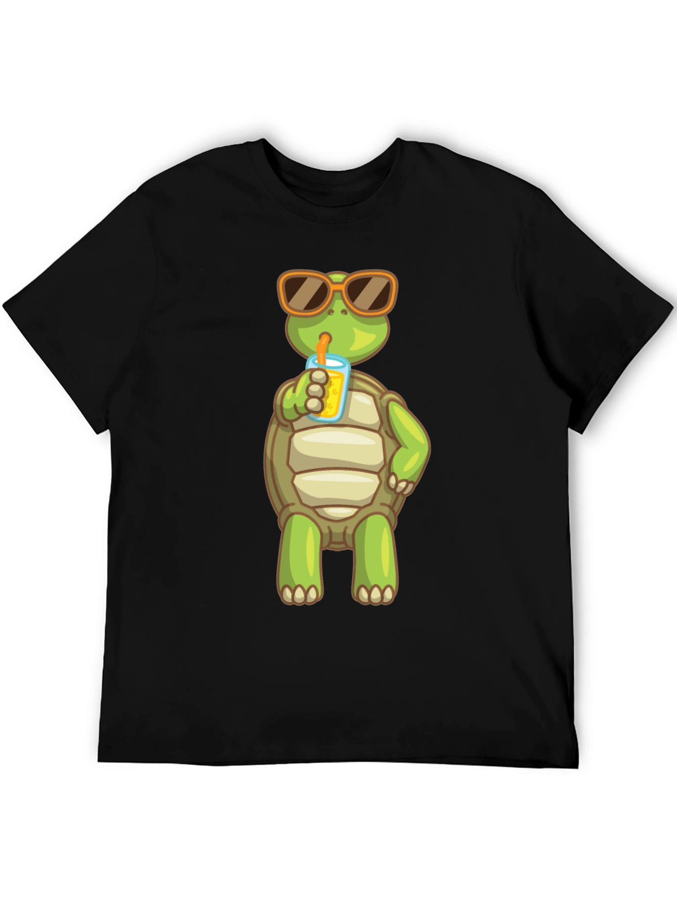 Turtle Sipping Juice Graphic Tee
