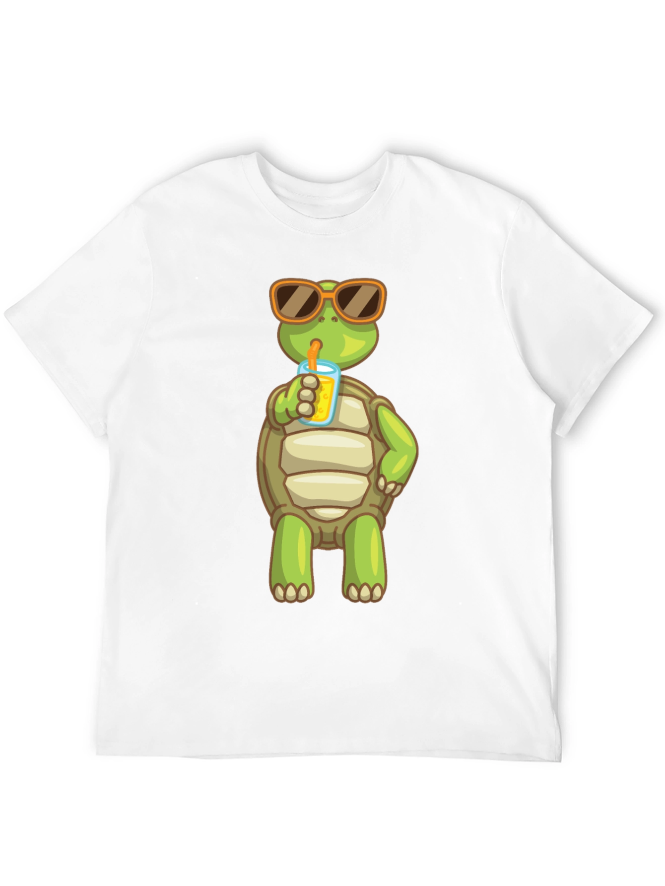 Turtle Sipping Juice Graphic Tee