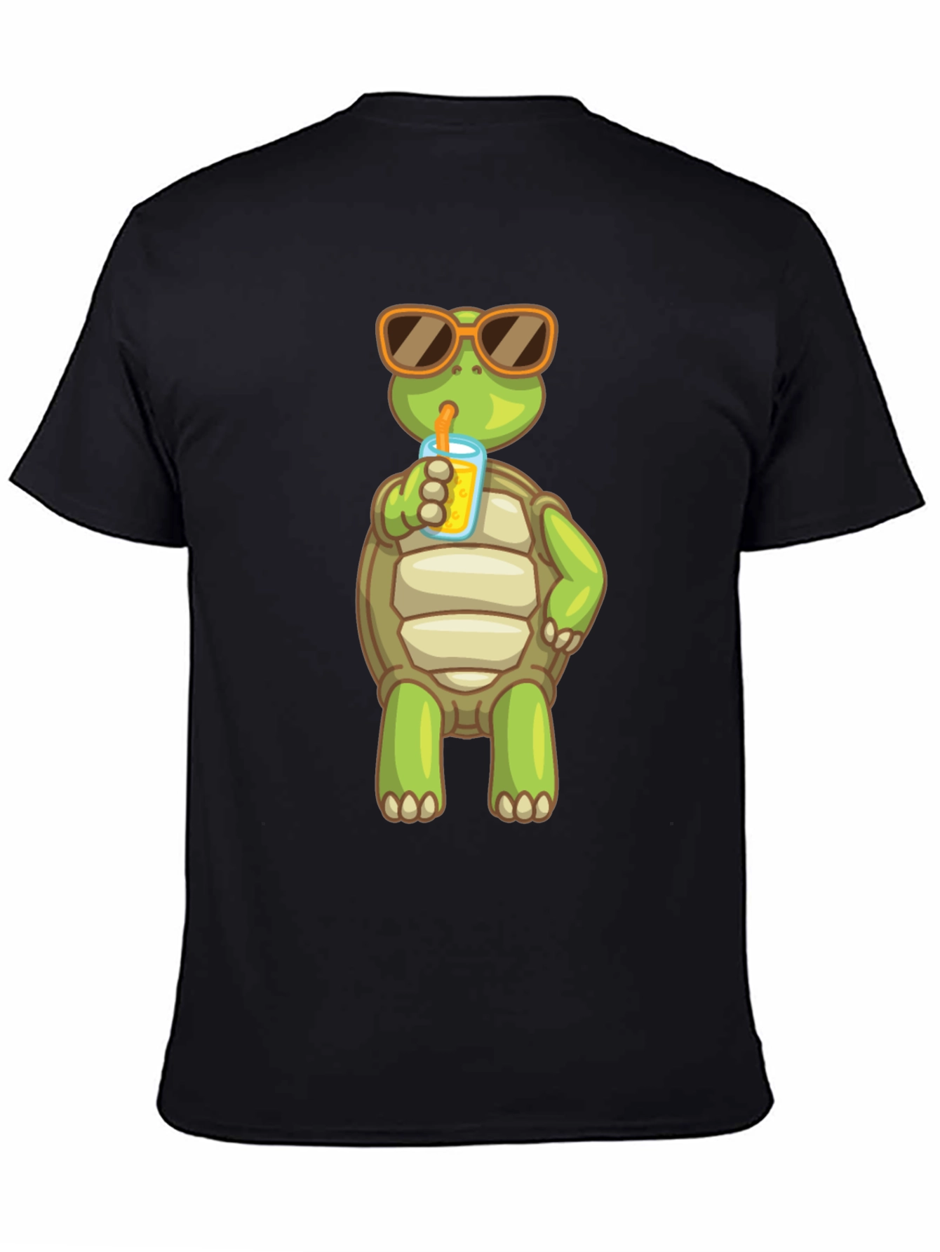 Turtle Sipping Juice Graphic Tee