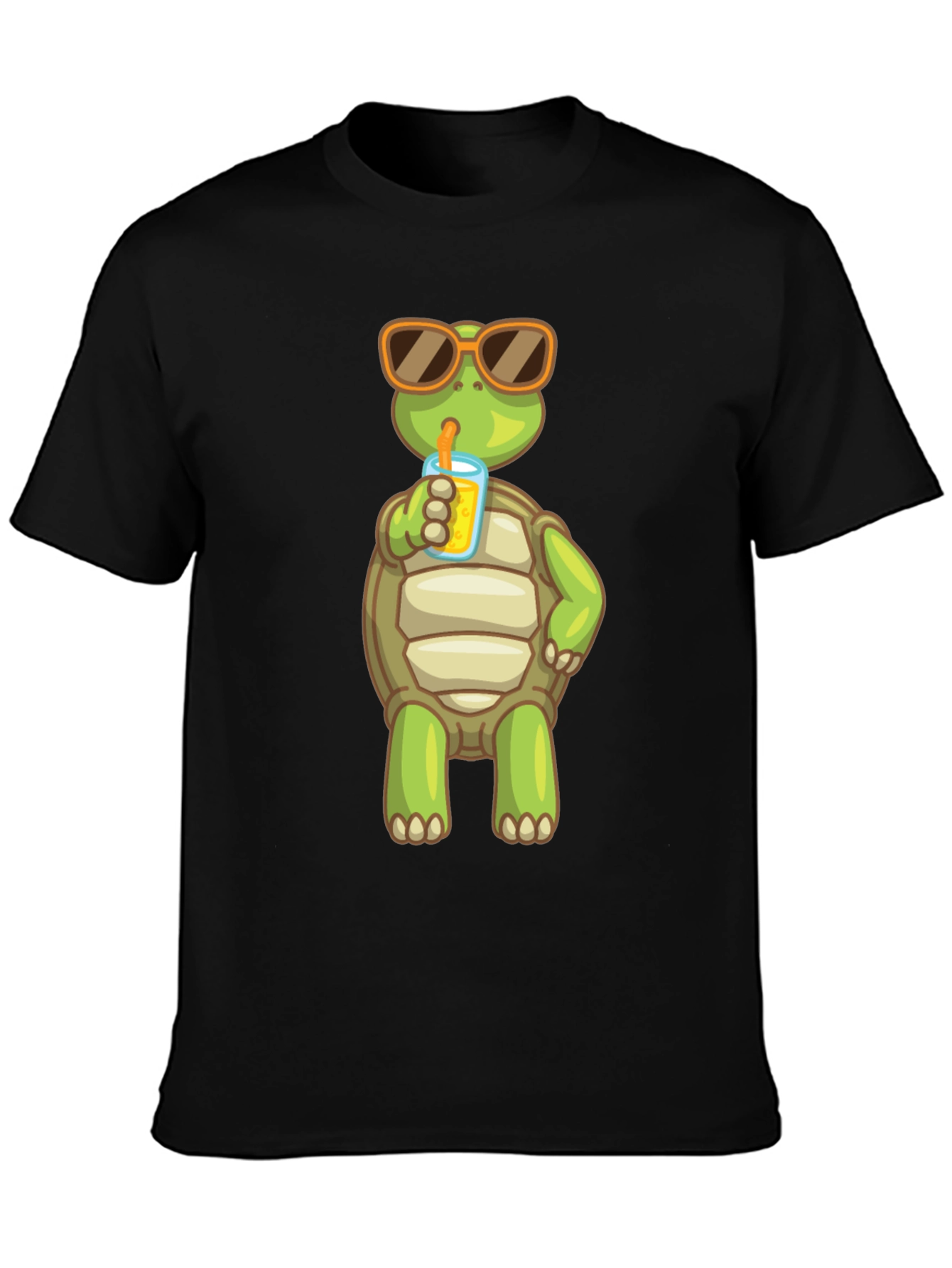 Turtle Sipping Juice Graphic Tee