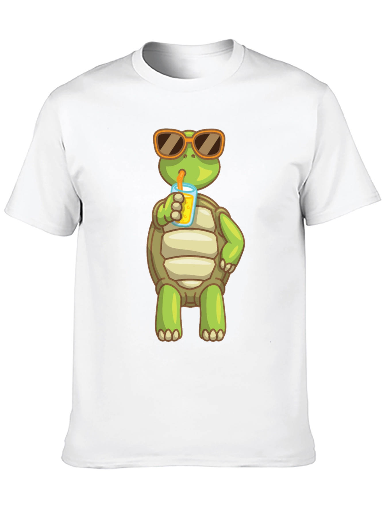 Turtle Sipping Juice Graphic Tee
