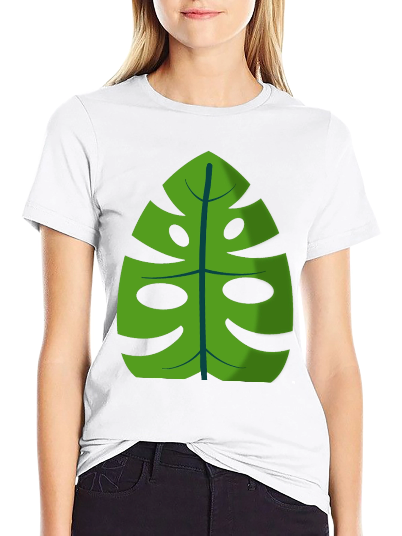 Tropical Monstera Leaf Graphic Tee