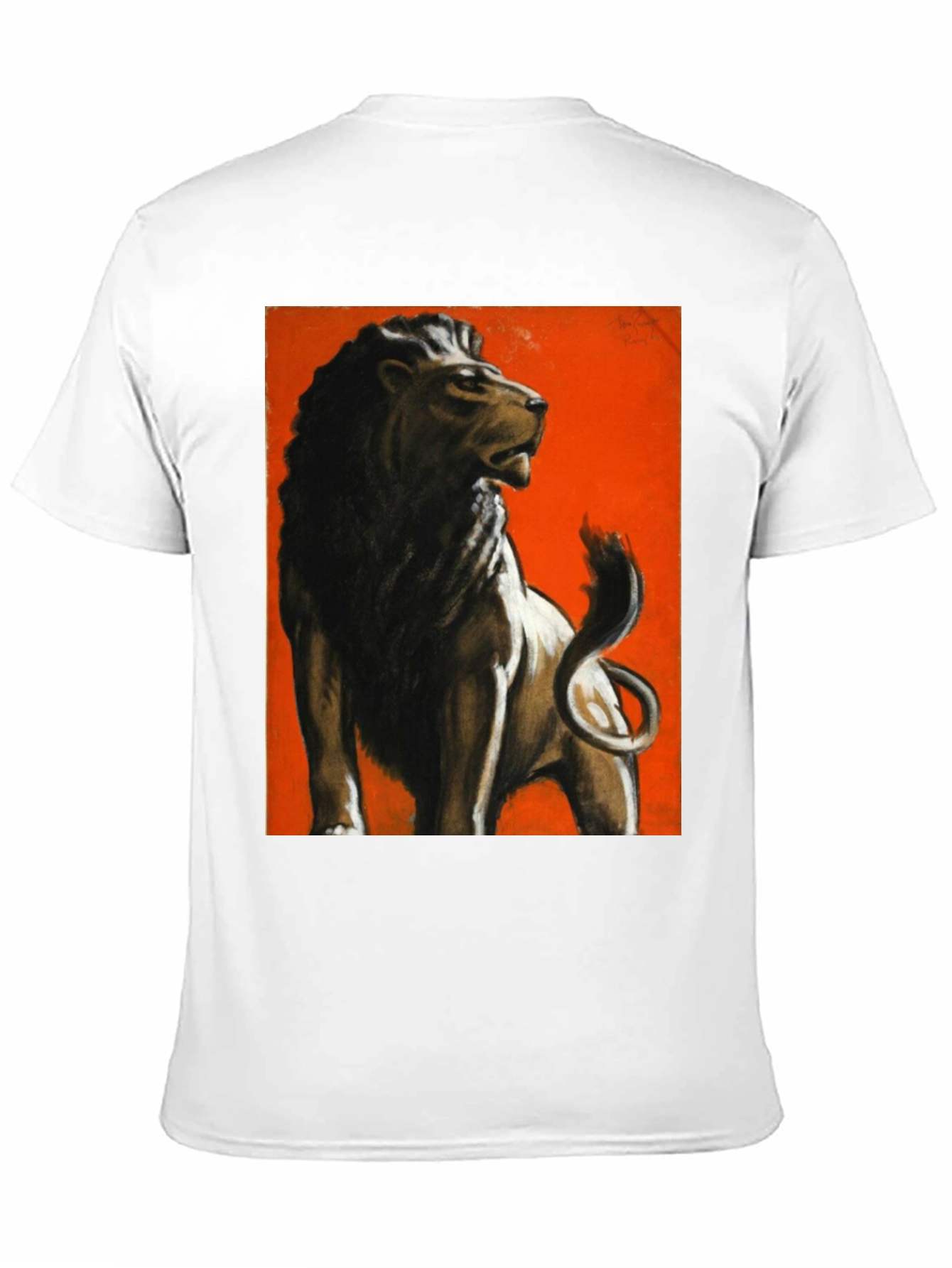 Lion Graphic Print Tee - Bold Black Shirt