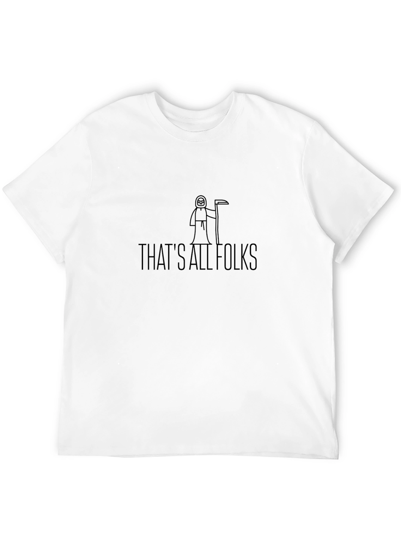 Thats All Folks Grim Reaper Graphic Tee
