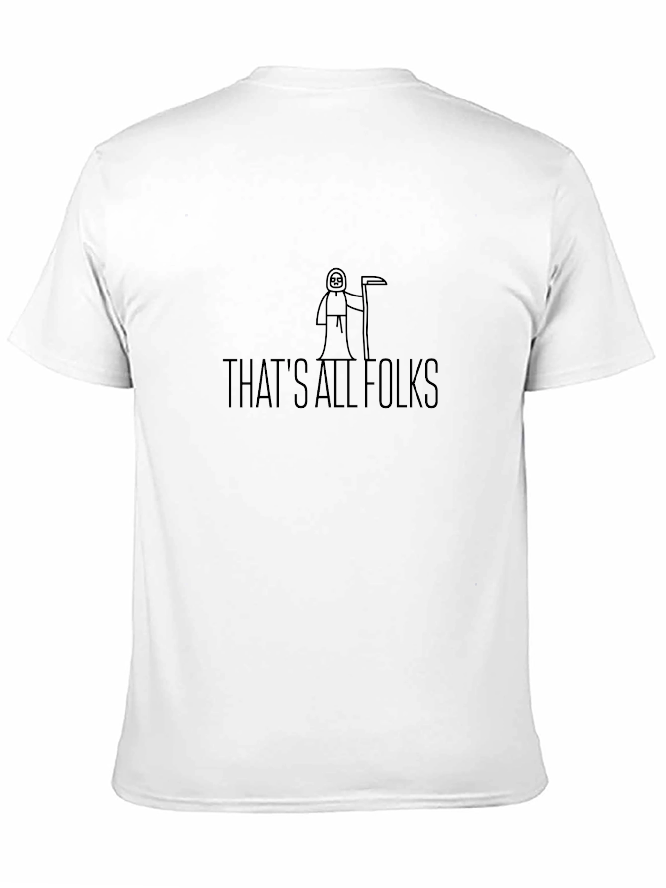 Thats All Folks Grim Reaper Graphic Tee