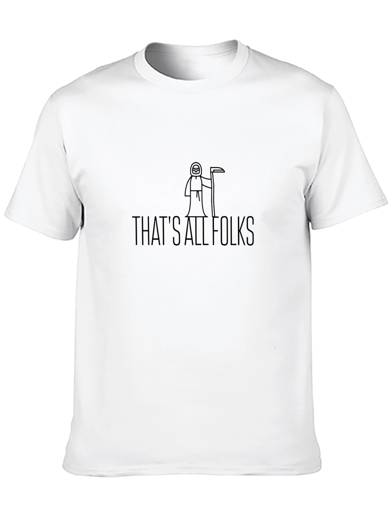 Thats All Folks Grim Reaper Graphic Tee