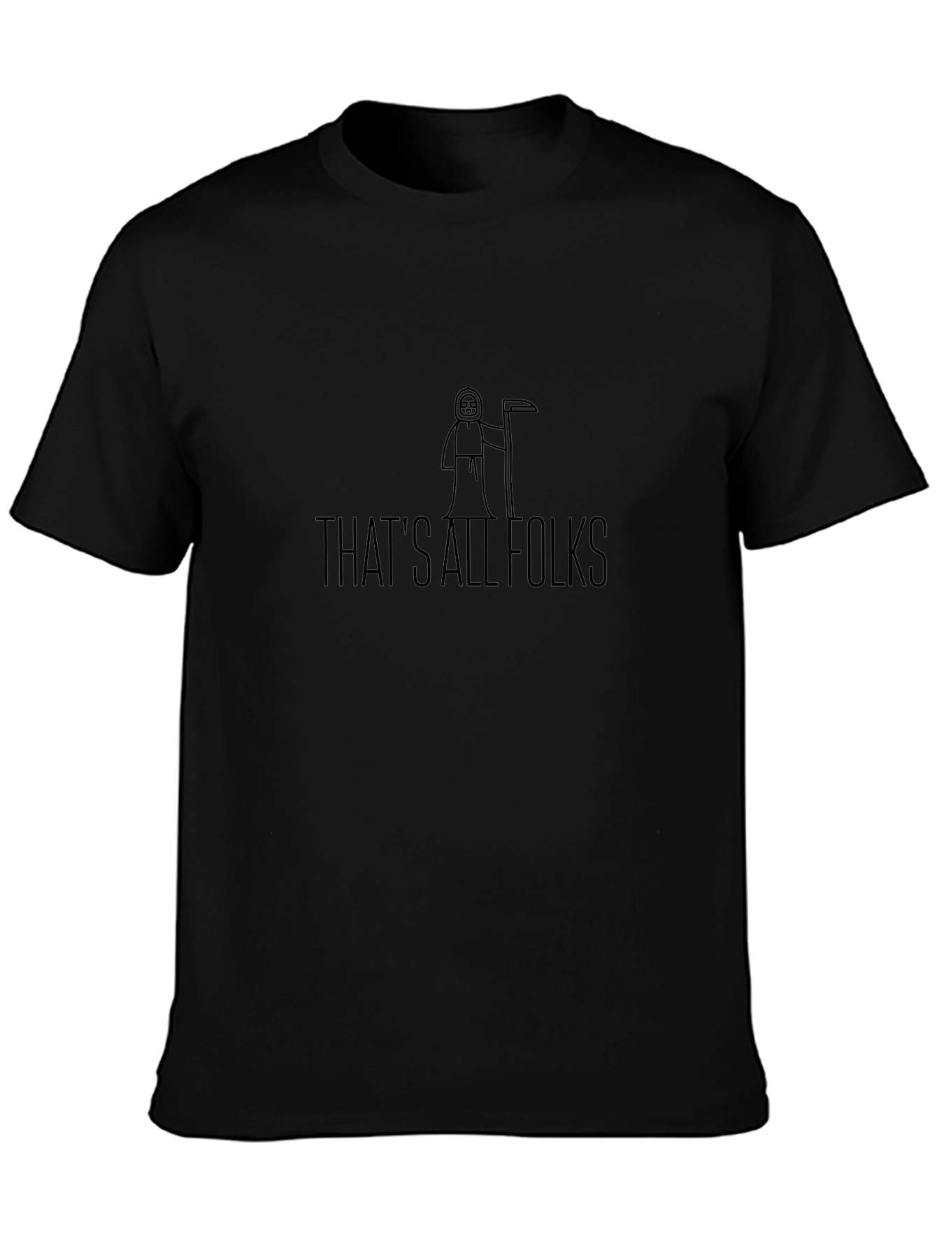 Thats All Folks Grim Reaper Graphic Tee