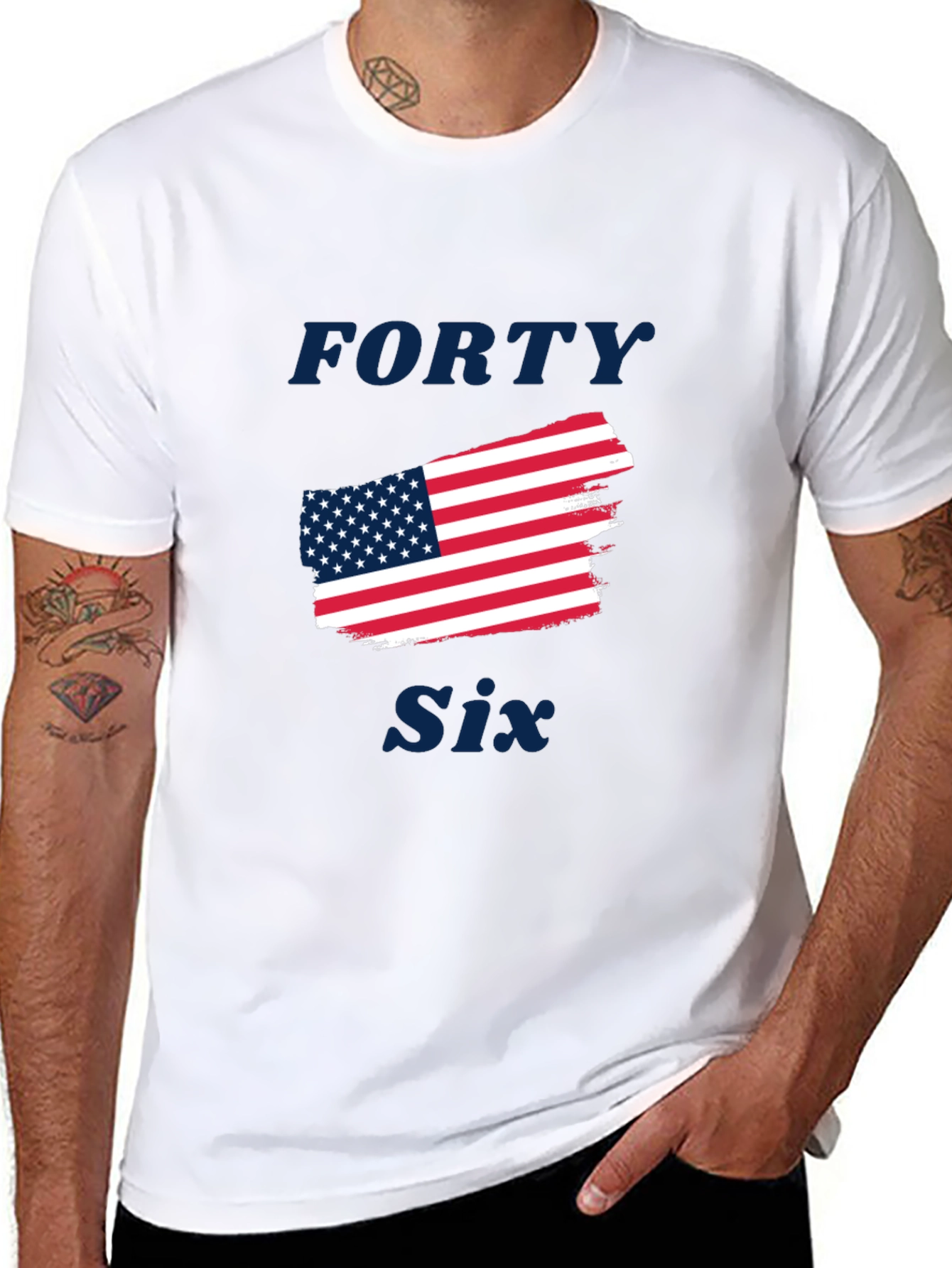 Forty Six American Flag Graphic Tee