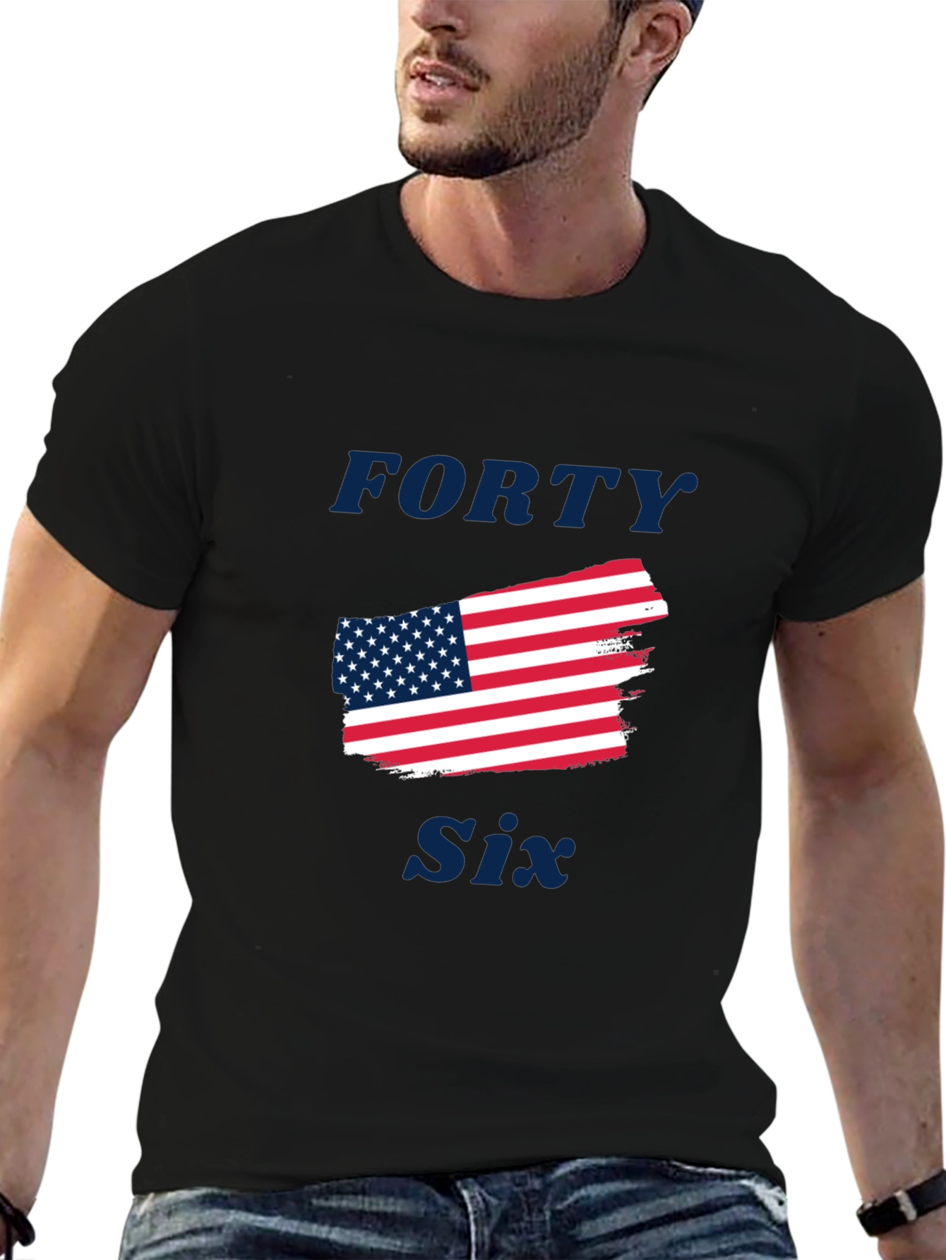 Forty Six American Flag Graphic Tee