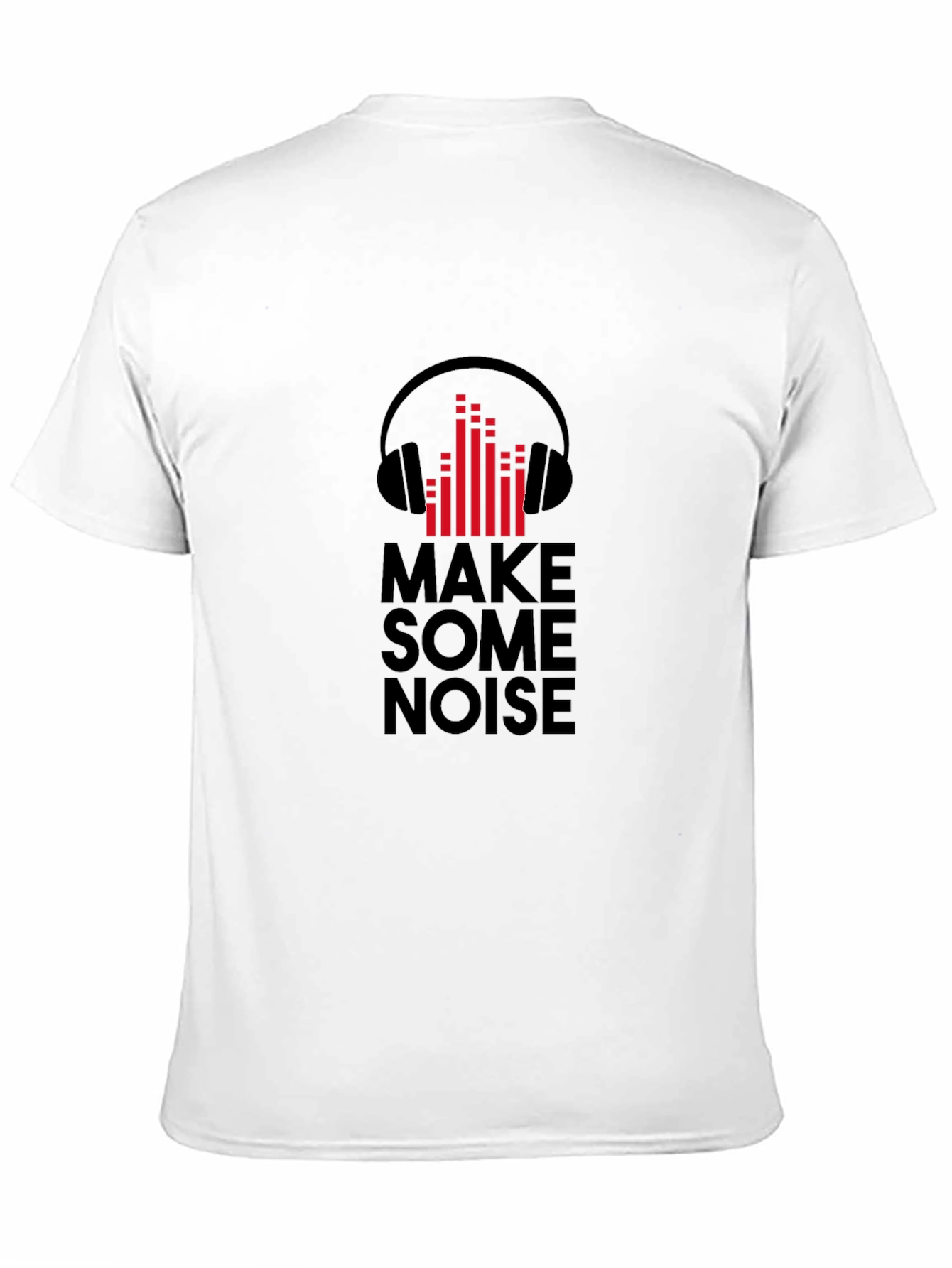 Make Some Noise Graphic Tee - Black Cotton Blend
