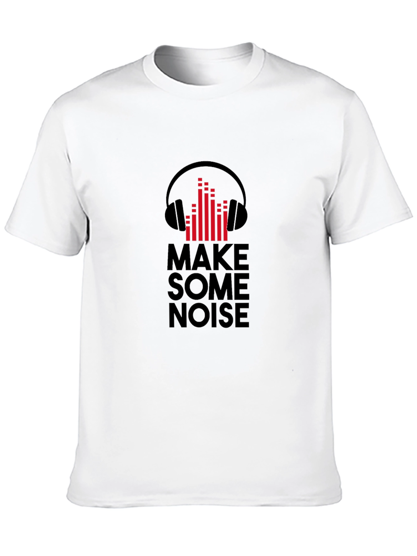 Make Some Noise Graphic Tee - Black Cotton Blend