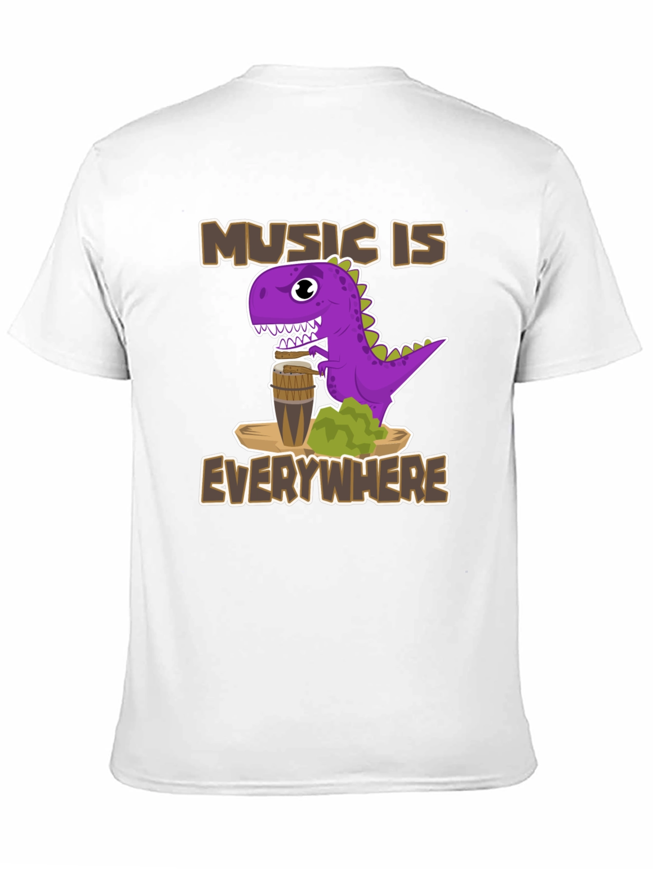 Music Is Everywhere Dinosaur T-Shirt