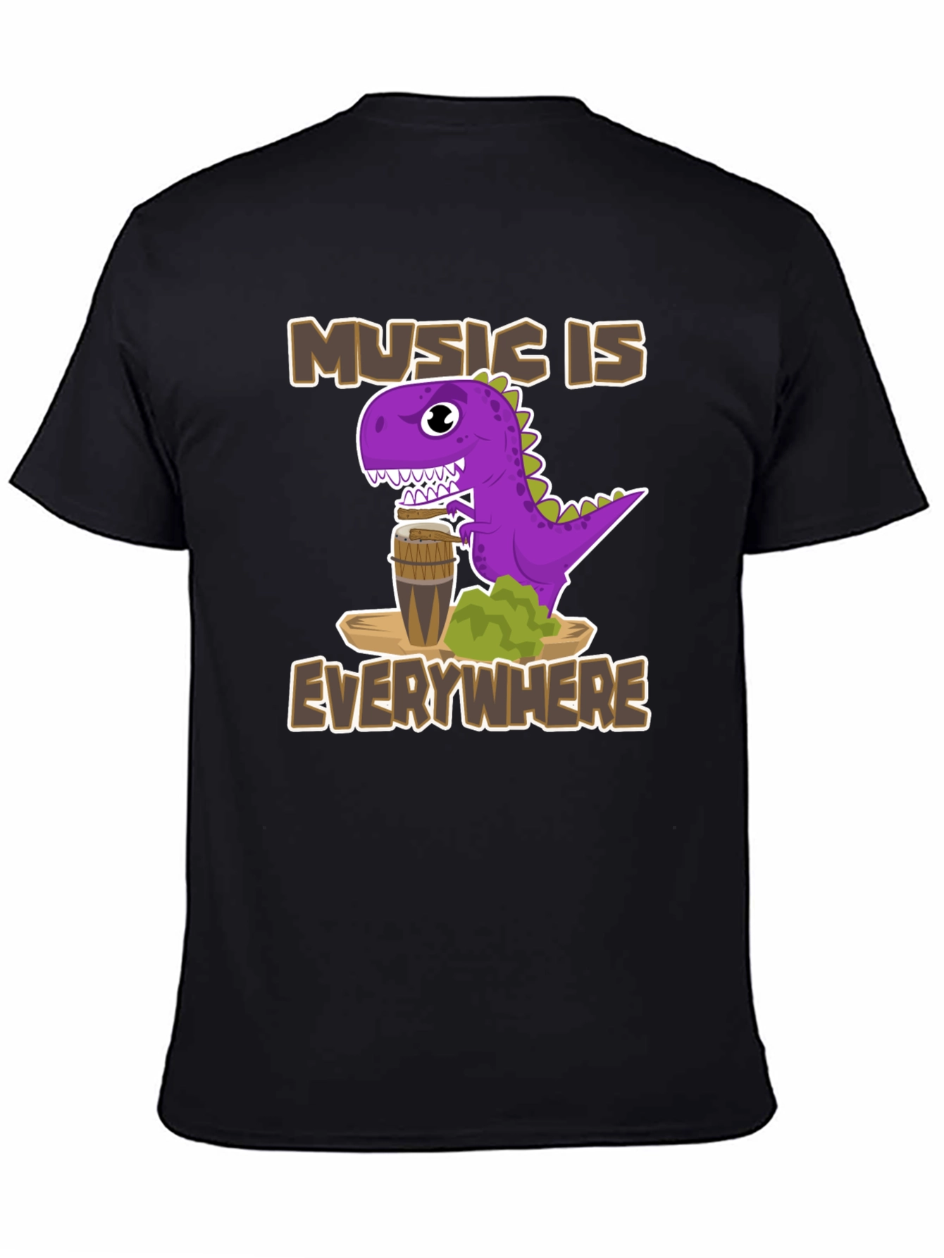 Music Is Everywhere Dinosaur T-Shirt