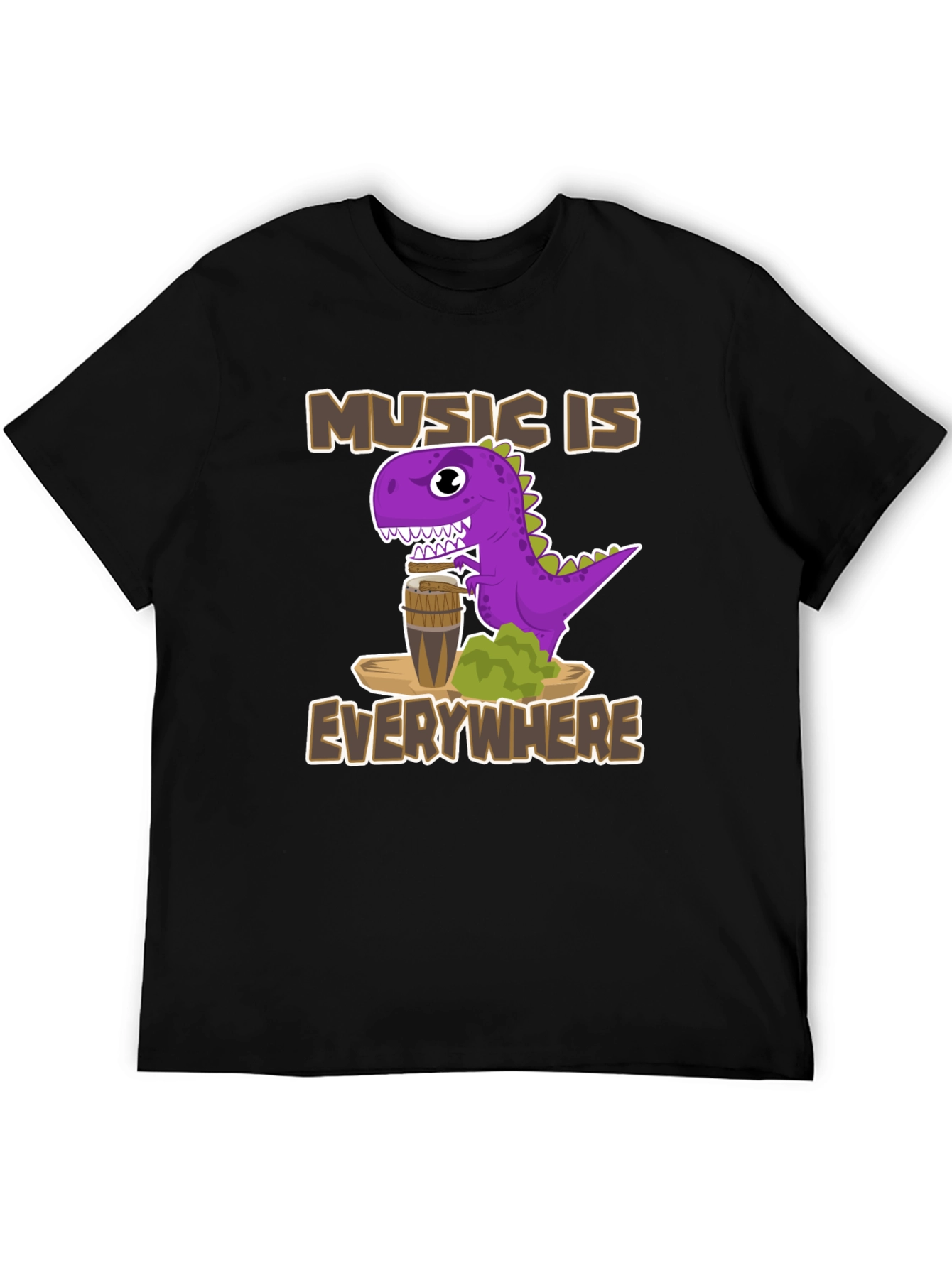 Music Is Everywhere Dinosaur T-Shirt