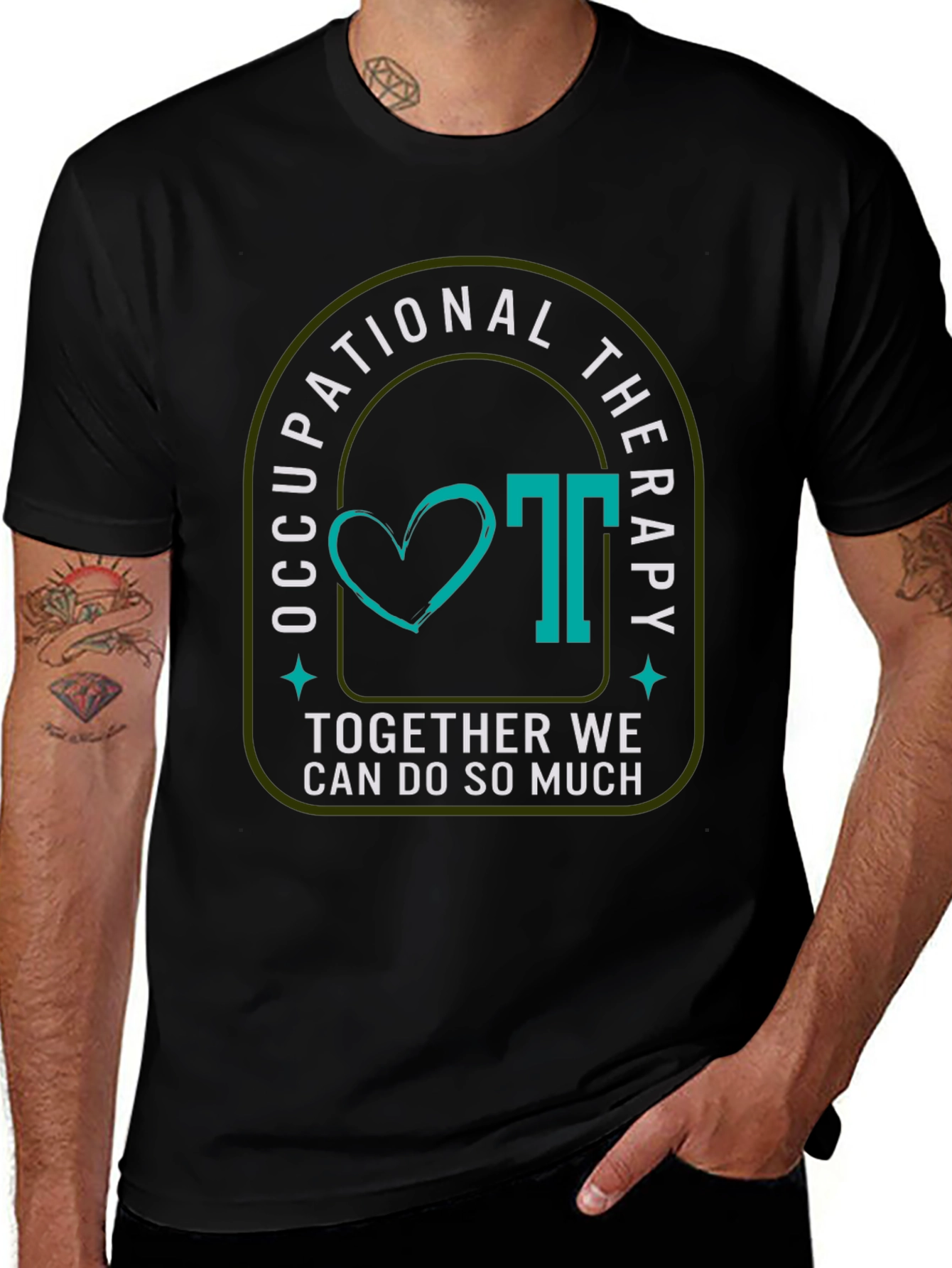 Occupational Therapy Graphic Tee - Teal Heart Design