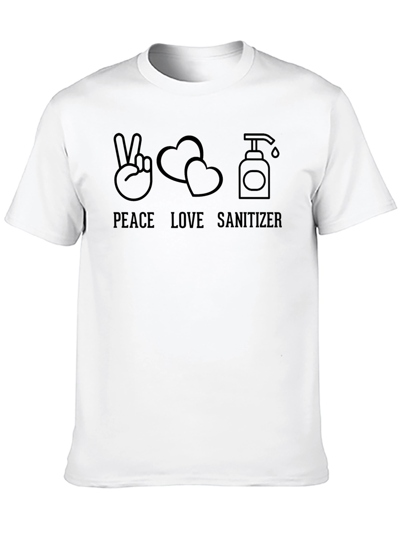 Peace Love Sanitizer T-Shirt - Stylish Graphic Tee