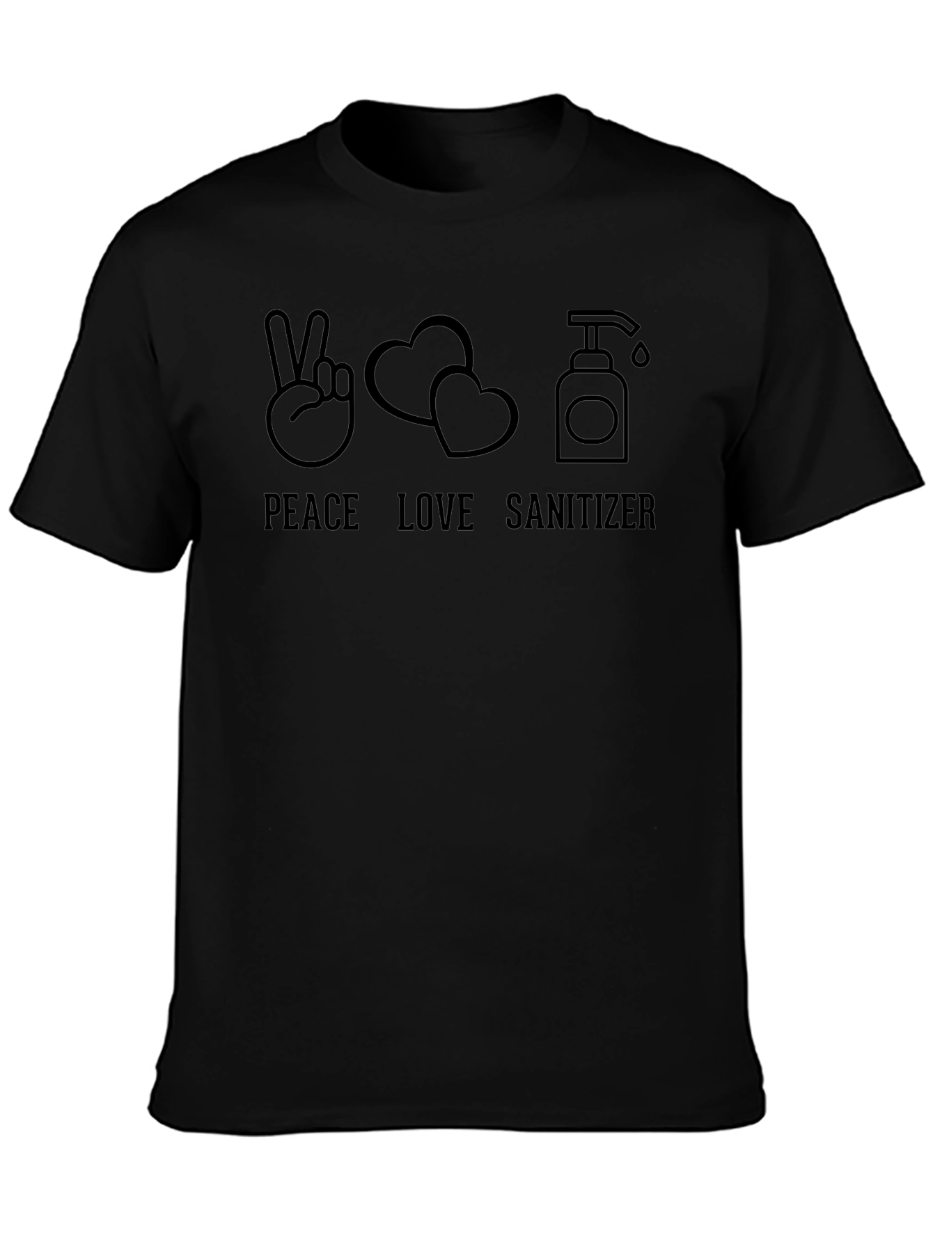 Peace Love Sanitizer T-Shirt - Stylish Graphic Tee