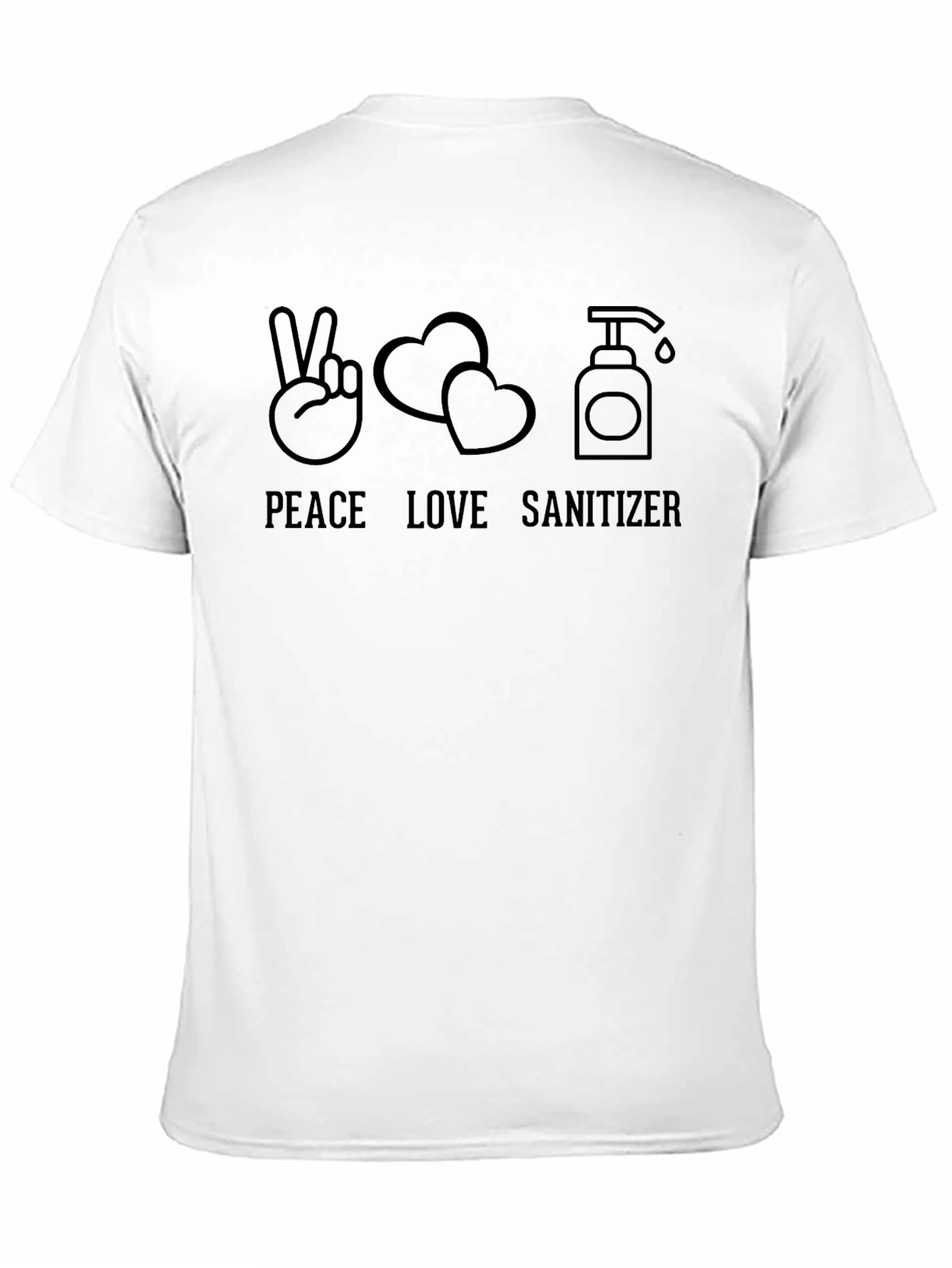 Peace Love Sanitizer T-Shirt - Stylish Graphic Tee