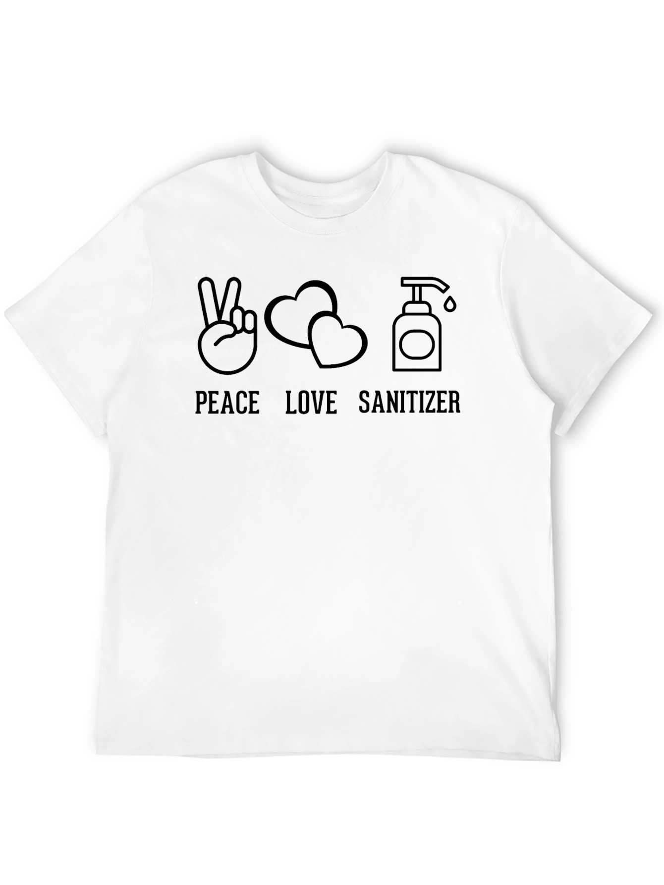 Peace Love Sanitizer T-Shirt - Stylish Graphic Tee