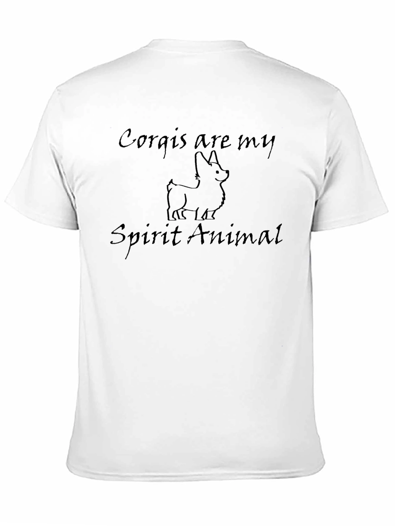 Corgi Spirit Animal Black T-Shirt