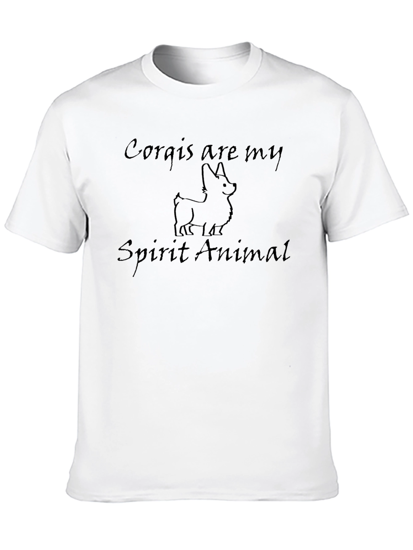 Corgi Spirit Animal Black T-Shirt